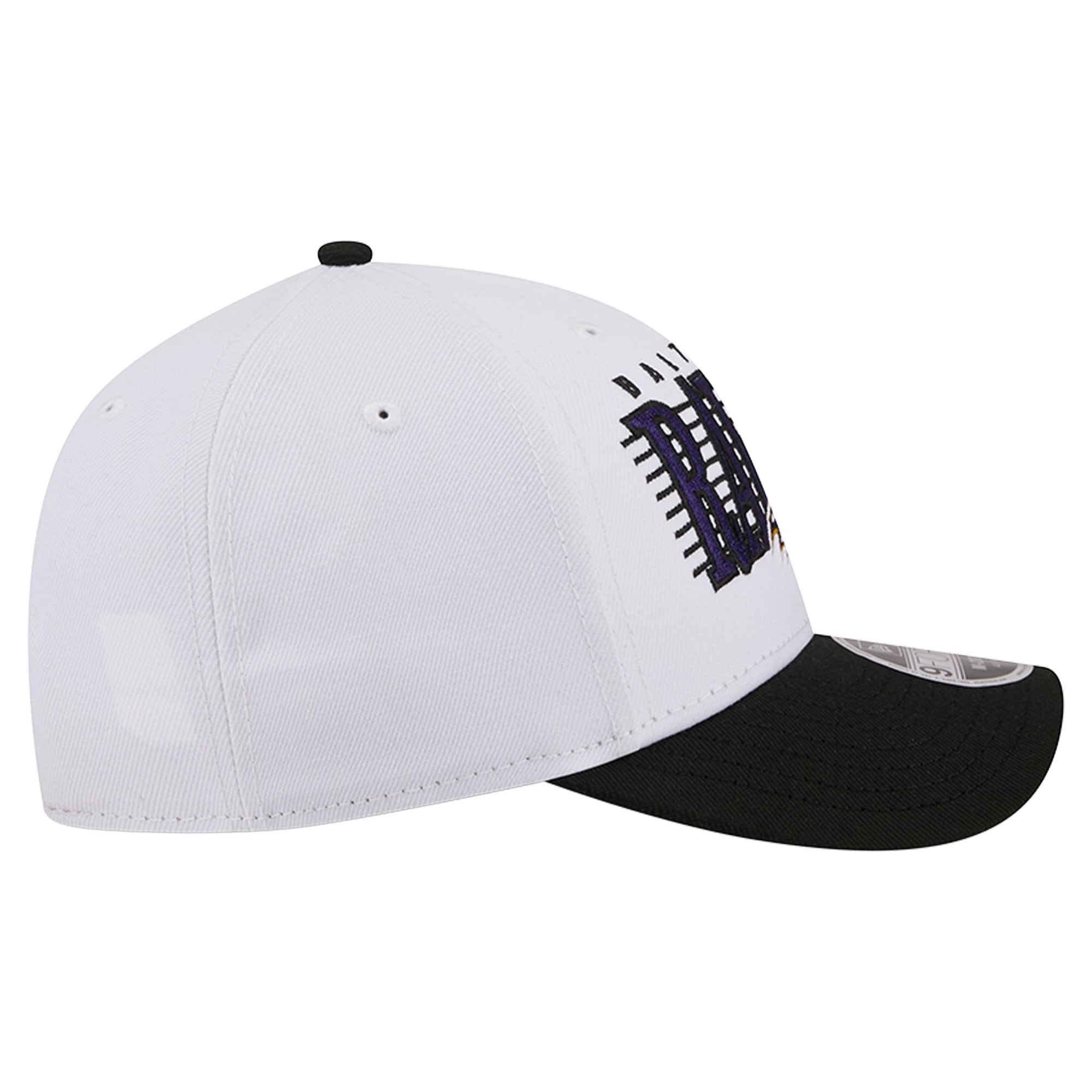 Casquette ajustable New Era blanche et noire Baltimore Ravens Loyal 9FORTY M-Crown pour homme