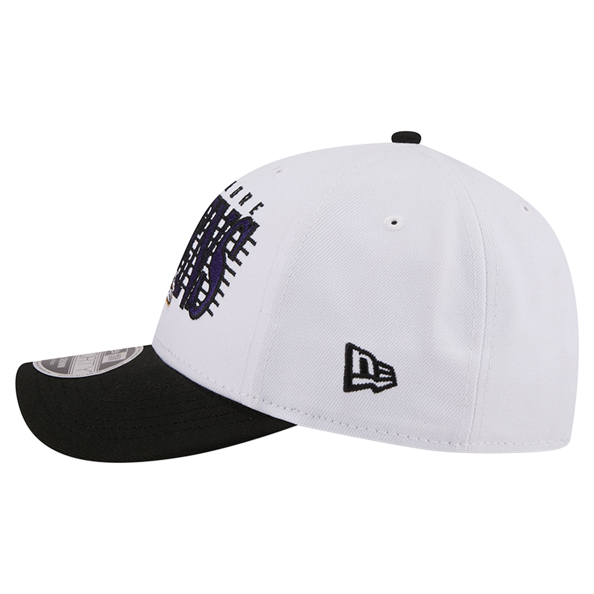 Casquette ajustable New Era blanche et noire Baltimore Ravens Loyal 9FORTY M-Crown pour homme