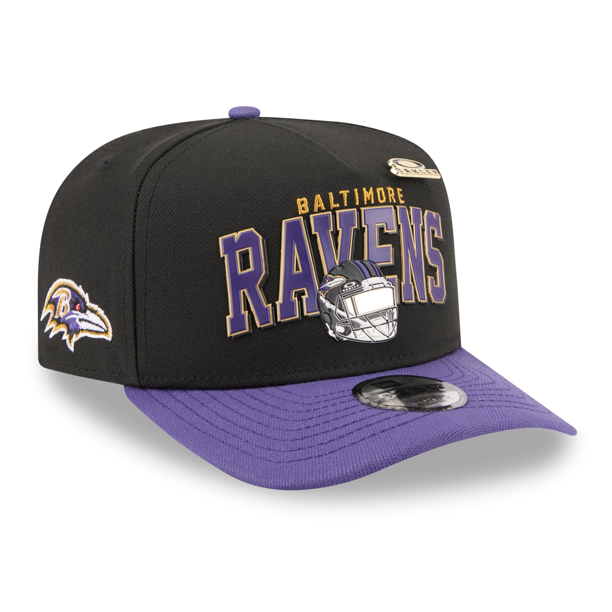 Men's New Era x Oakley Black Baltimore Ravens 9FIFTY A-Frame Snapback Hat