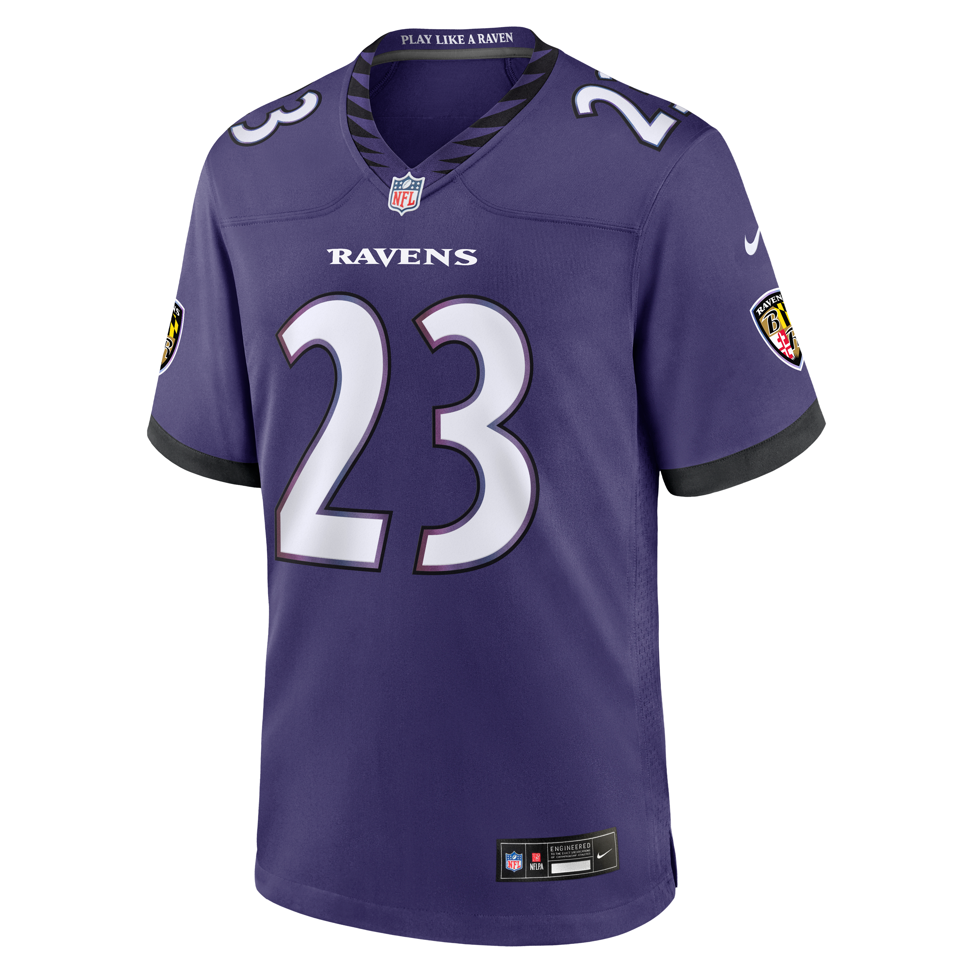 Men's Nike Adam Randall Purple Baltimore Ravens Team Game Jersey