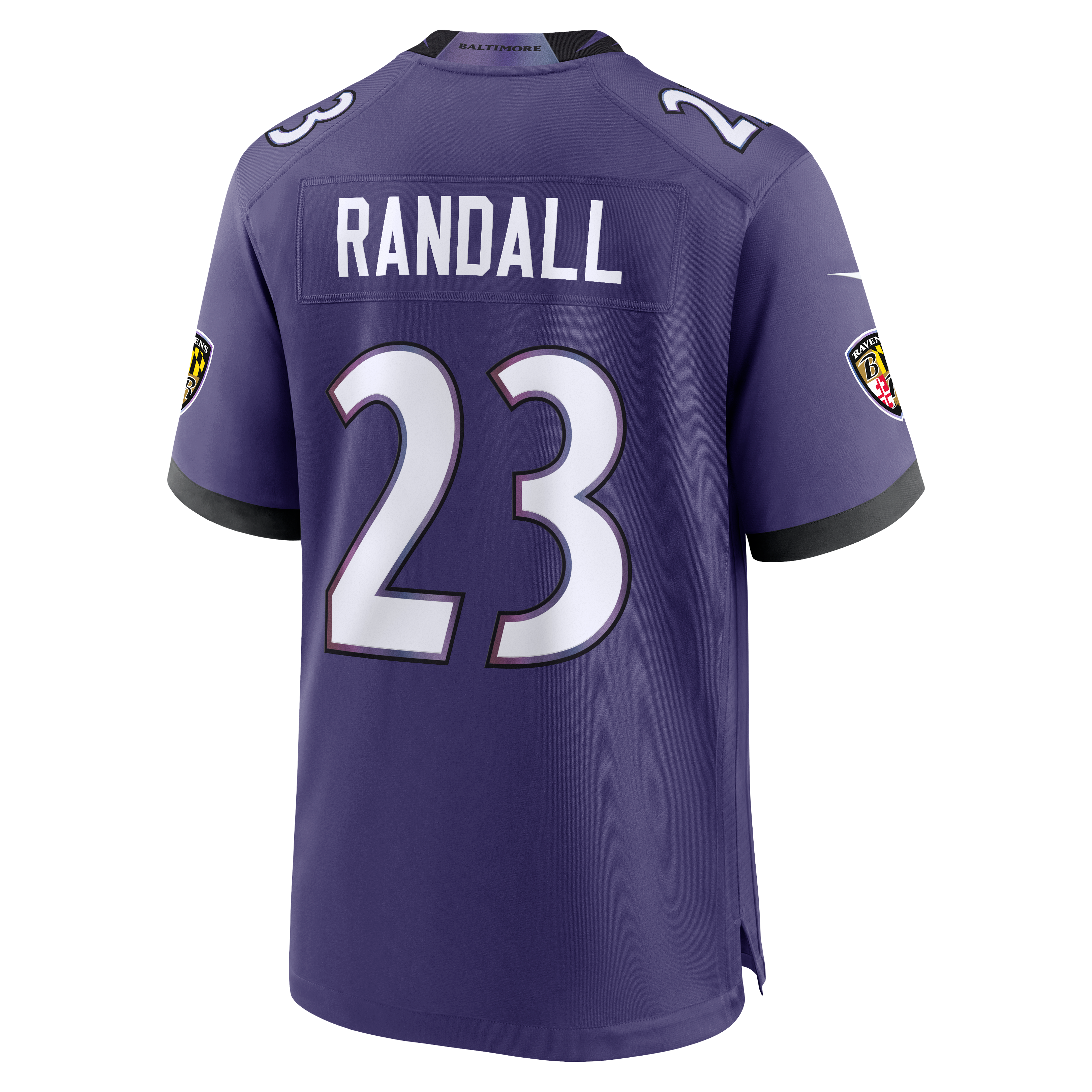 Men's Nike Adam Randall Purple Baltimore Ravens Team Game Jersey