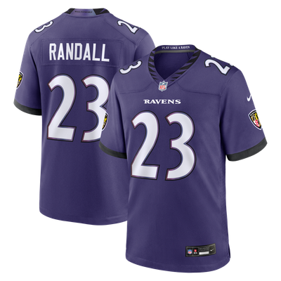Adam Randall Baltimore Ravens Nike Team Game Jersey - Purple