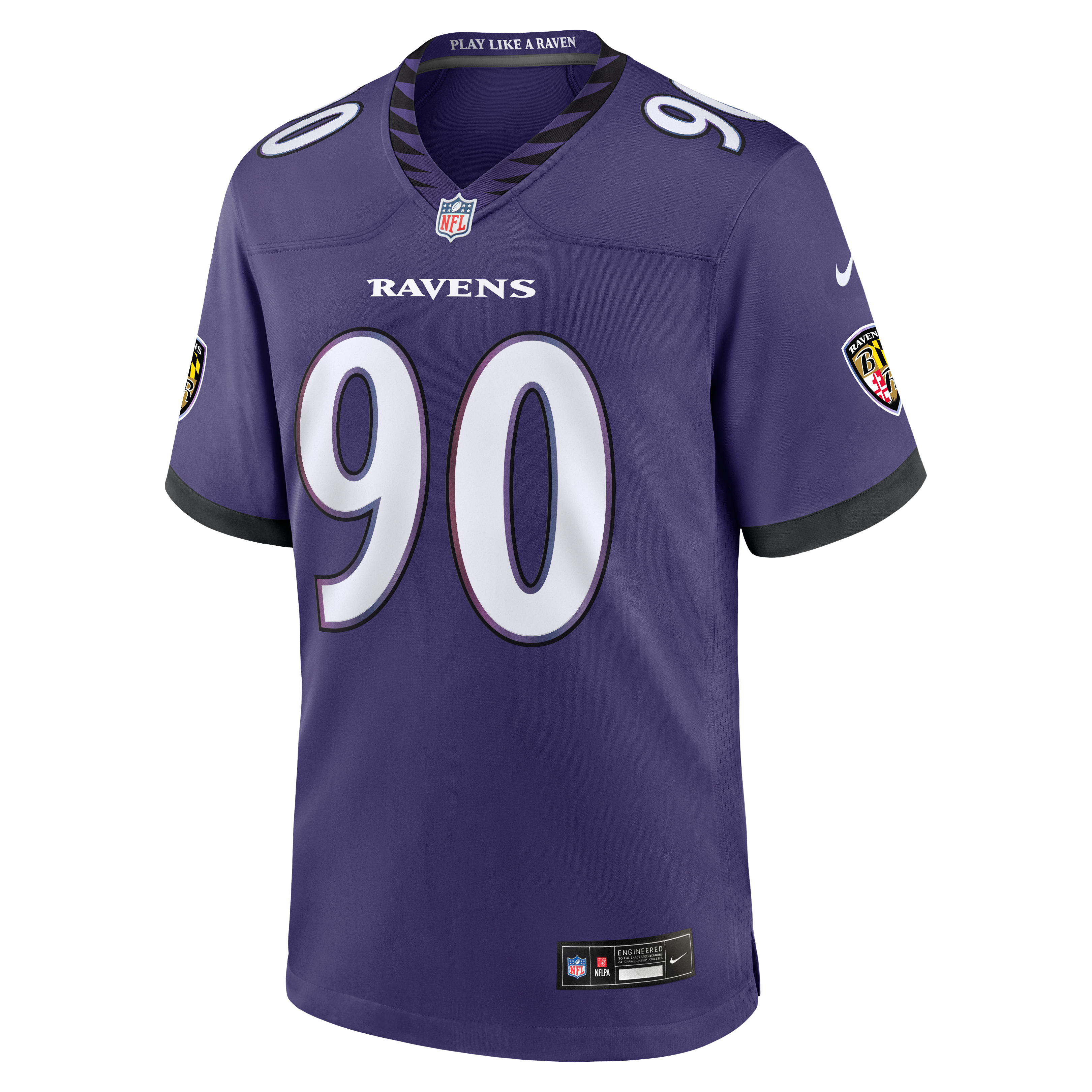 Men's Nike Aeneas Peebles Purple Baltimore Ravens Team Game Jersey