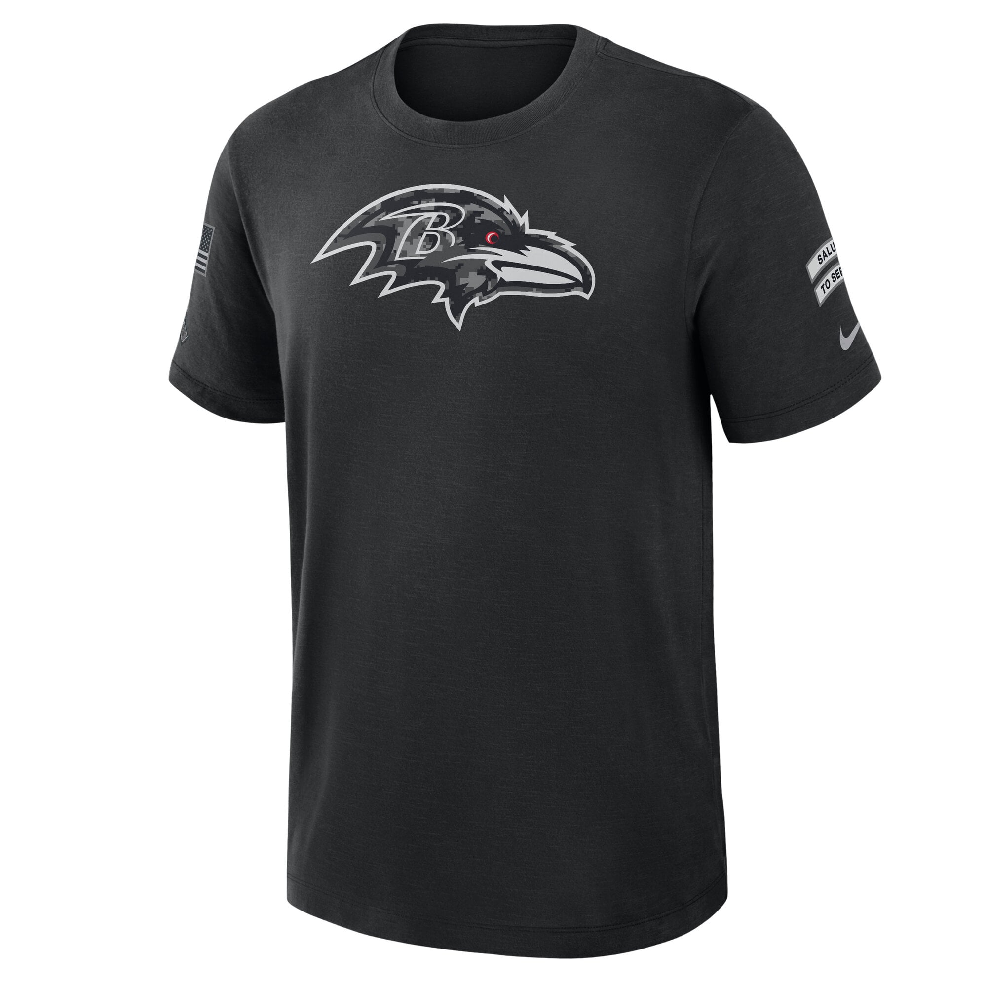 T-shirt Nike noir pour homme Baltimore Ravens 2026 Salute to Service