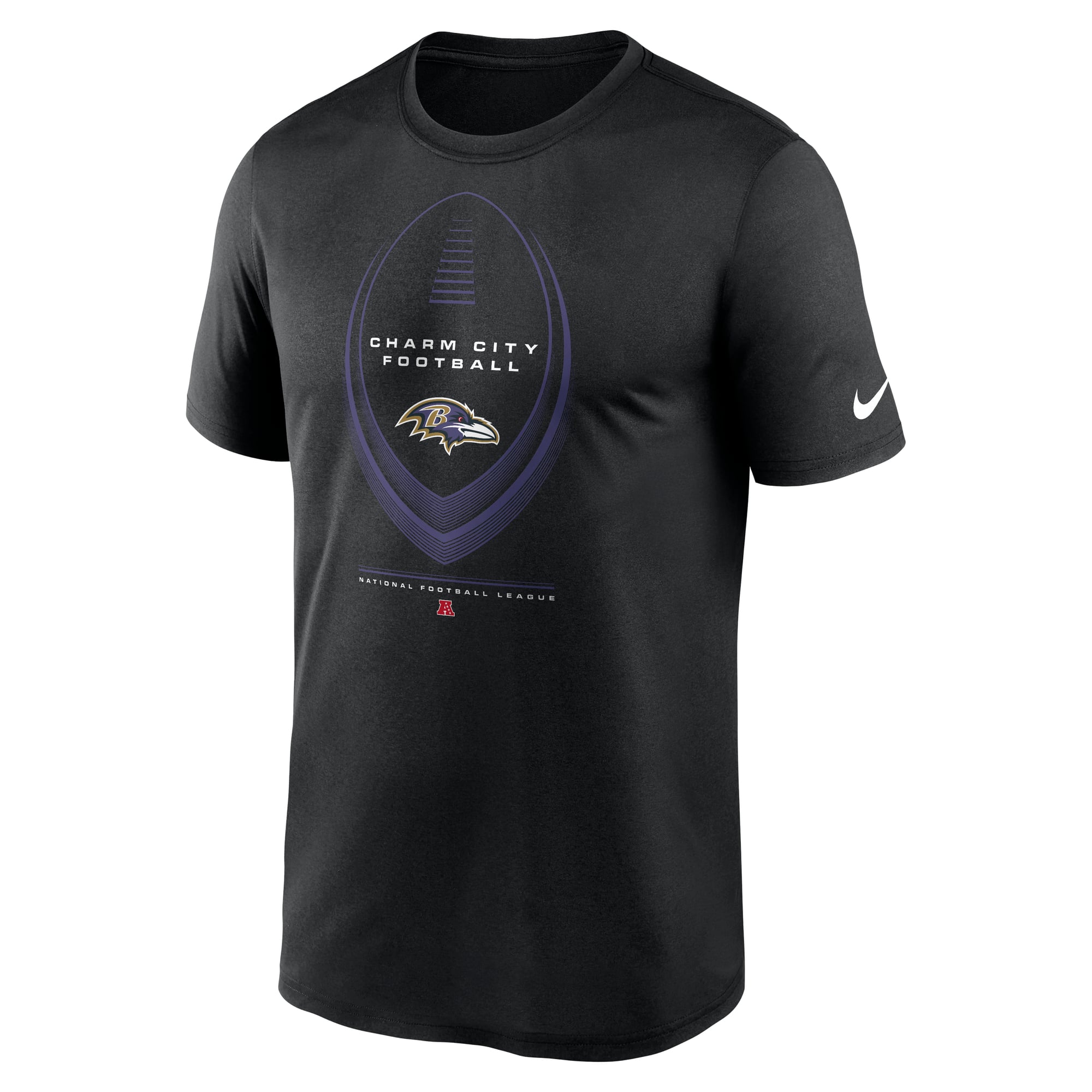 T-shirt Nike Legend Icon Dri-FIT noir Baltimore Ravens pour homme, grandes tailles