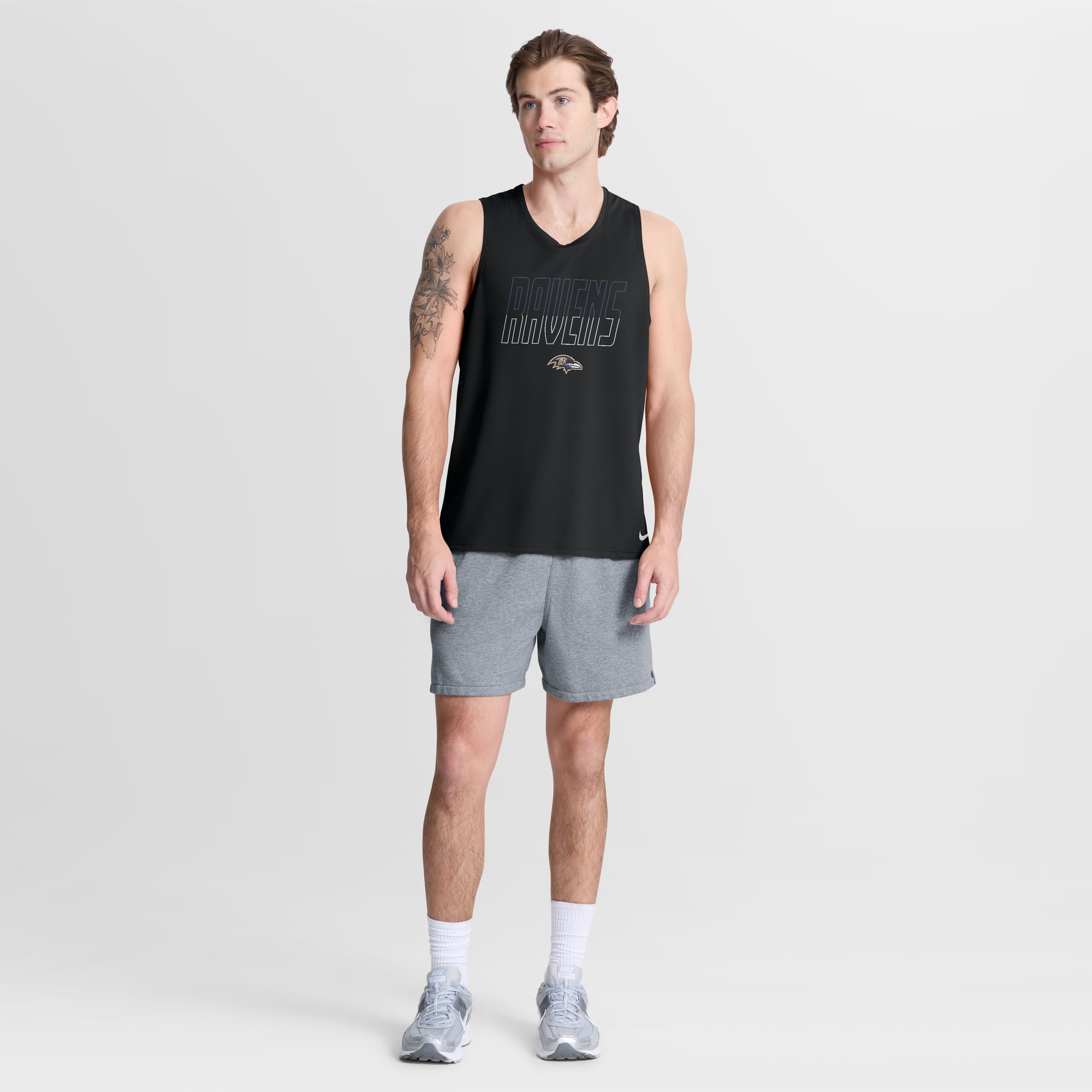 Men's Nike Black Baltimore Ravens Kickoff Miler Dri-FIT Tank Top