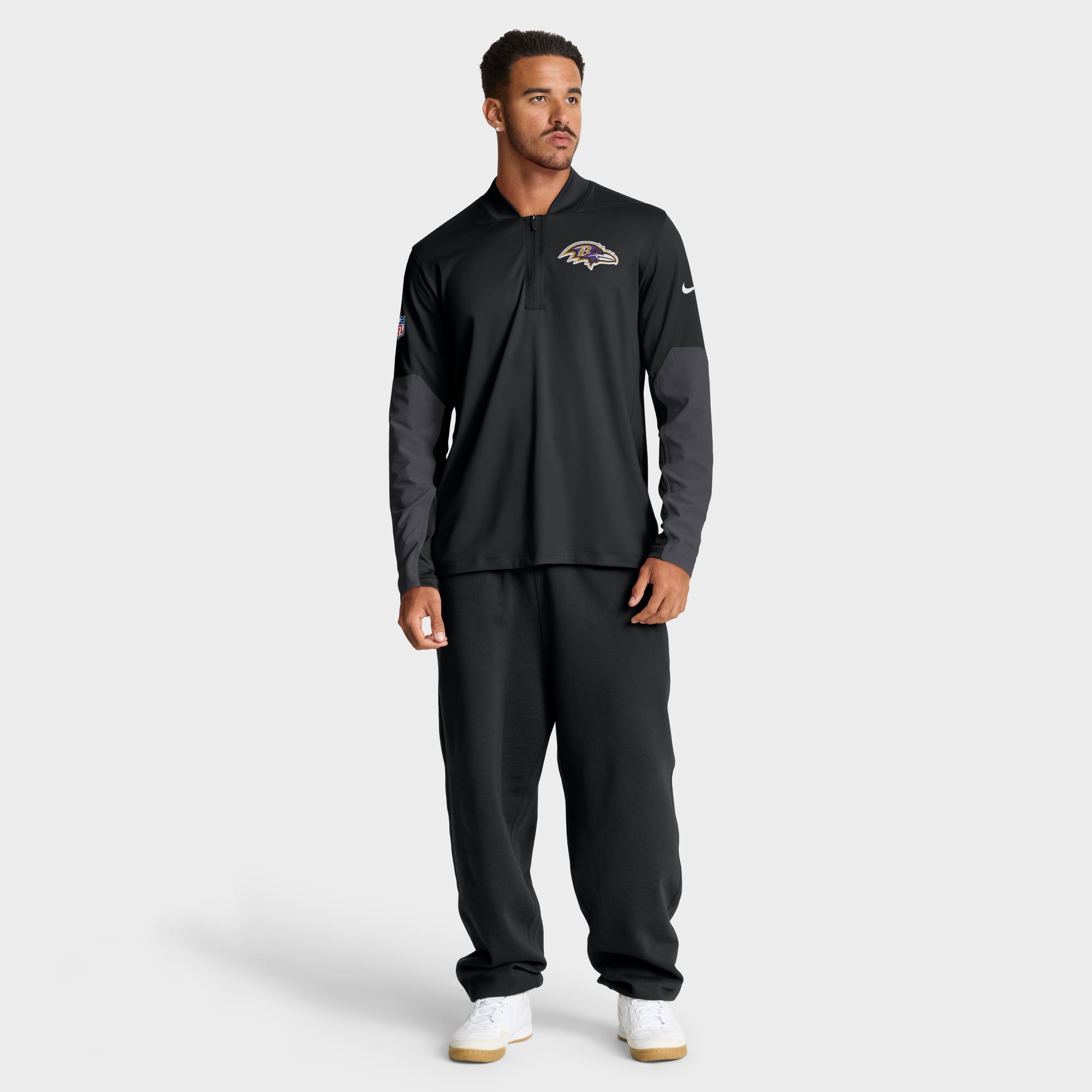 Men's Nike Baltimore Ravens Sideline Dri-FIT Half-Zip Pullover