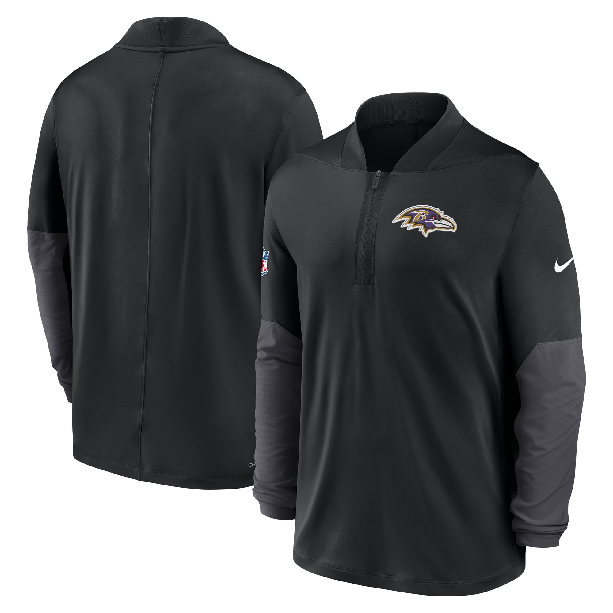 Men's Nike Baltimore Ravens Sideline Dri-FIT Half-Zip Pullover