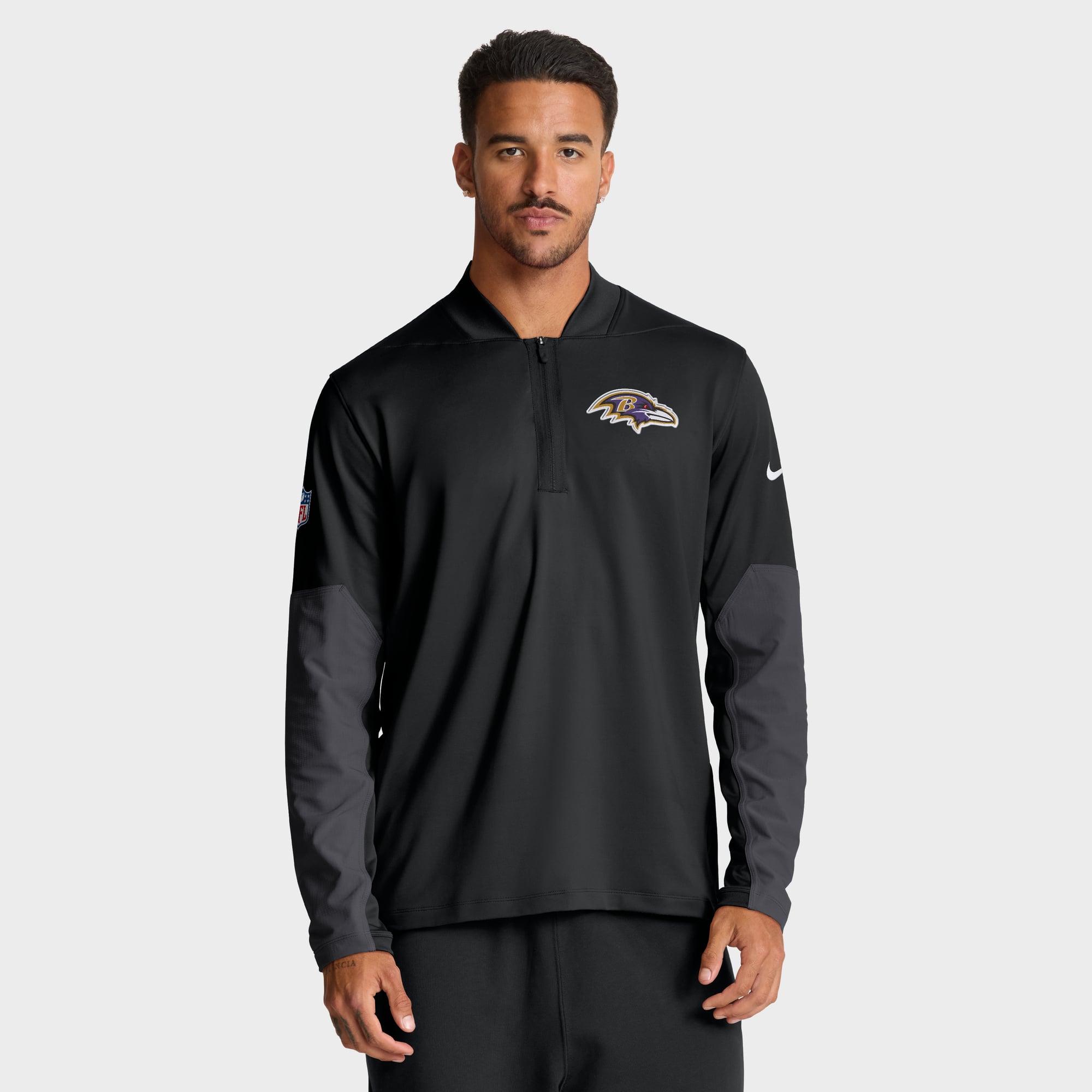 Men's Nike Baltimore Ravens Sideline Dri-FIT Half-Zip Pullover