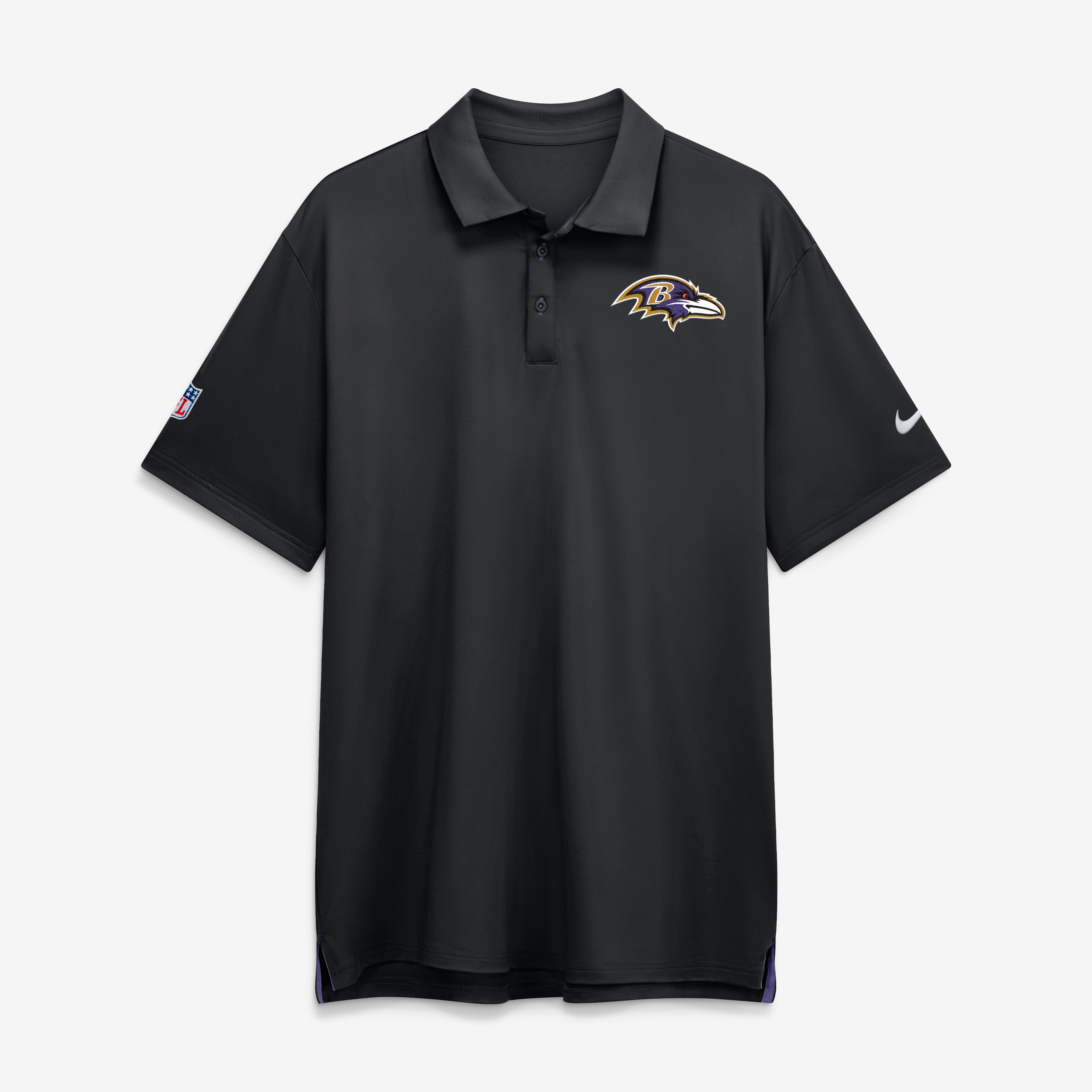 Men's Nike Black Baltimore Ravens Sideline Powerful Blocking Dri-FIT Tour Polo