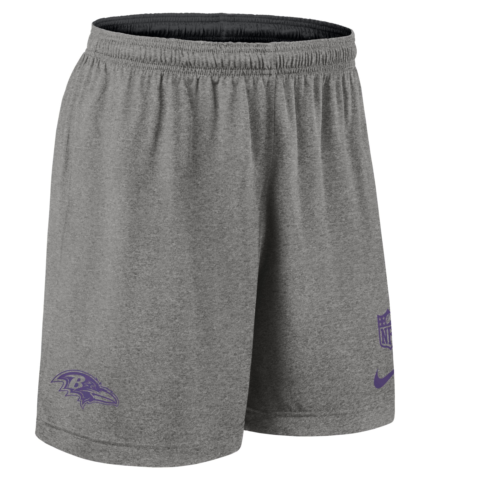 Short réversible Nike Dri-FIT noir pour homme des Baltimore Ravens