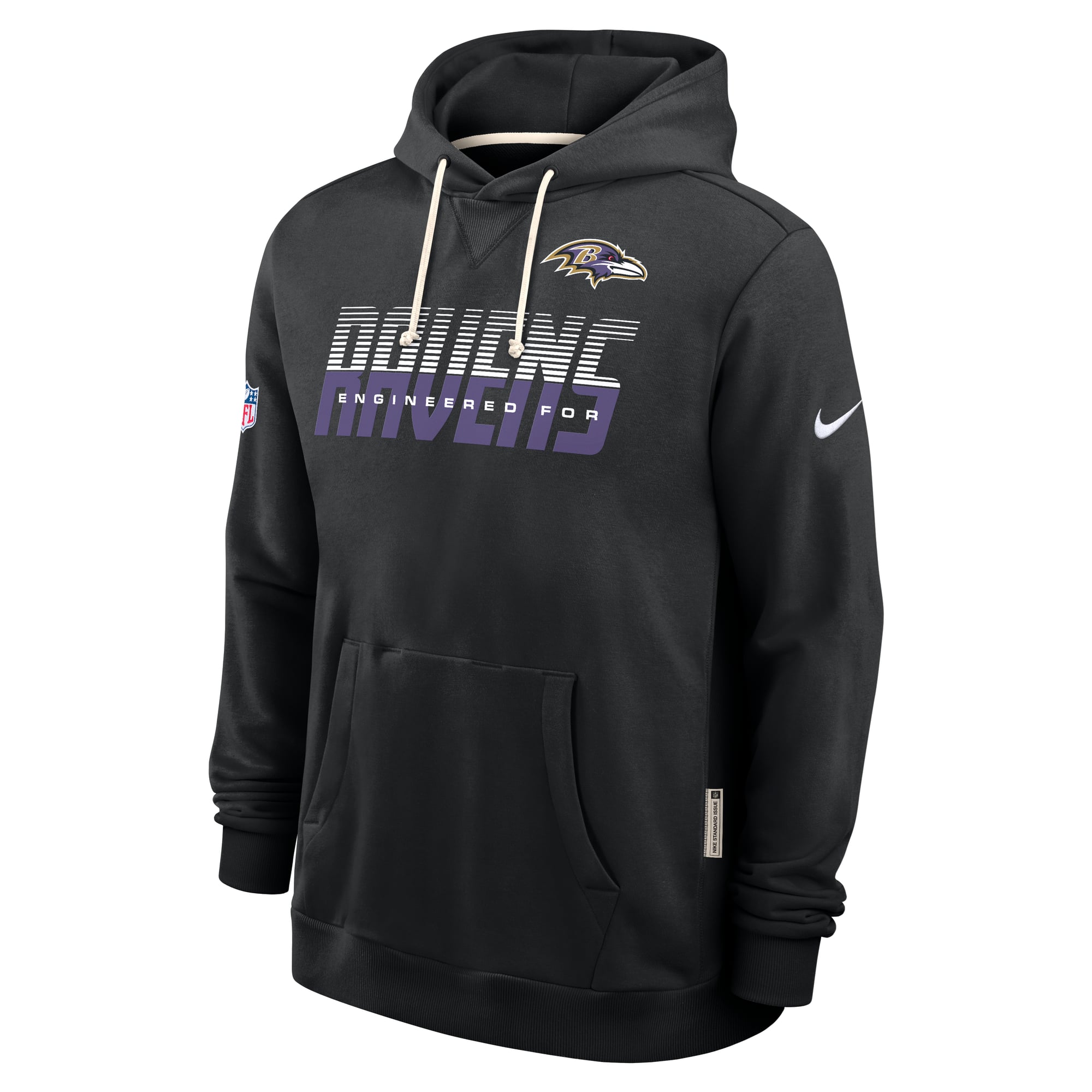 Men's Nike Baltimore Ravens Sideline Standard Issue Top Prospect Dri-FIT Hoodie
