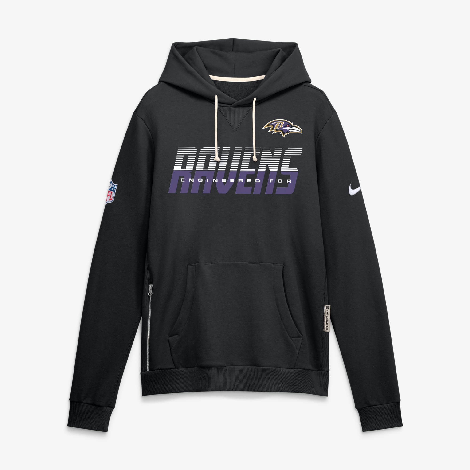 Men's Nike Baltimore Ravens Sideline Standard Issue Top Prospect Dri-FIT Hoodie