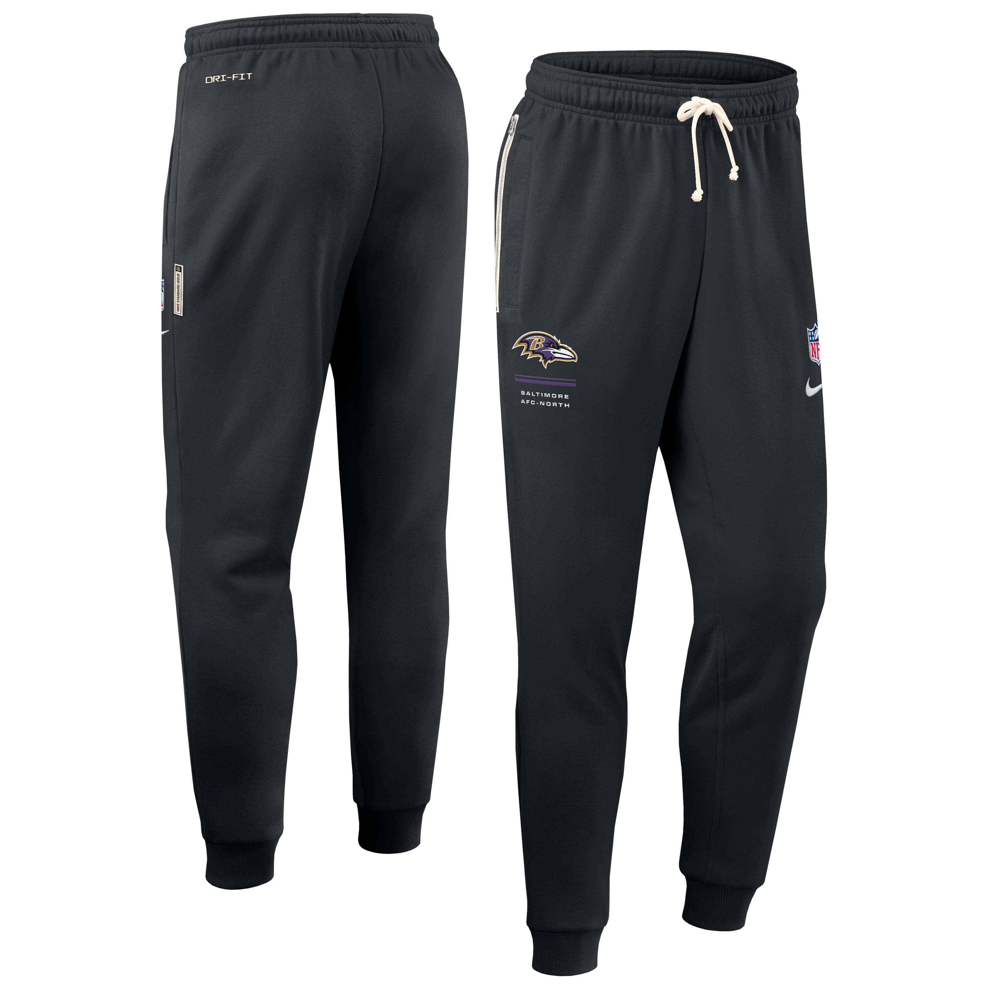 Pantalon Nike Sideline Standard Issue Touchback Kick Dri-FIT Taper noir pour homme des Baltimore Ravens