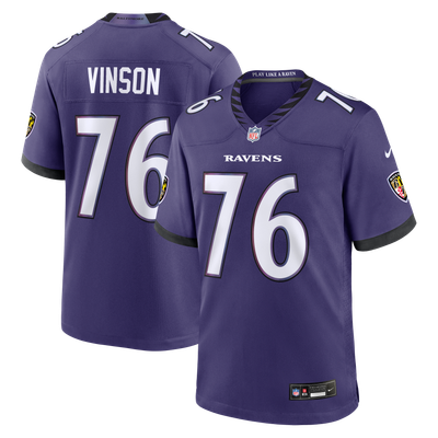 Carson Vinson Baltimore Ravens Nike Team Game Jersey - Purple