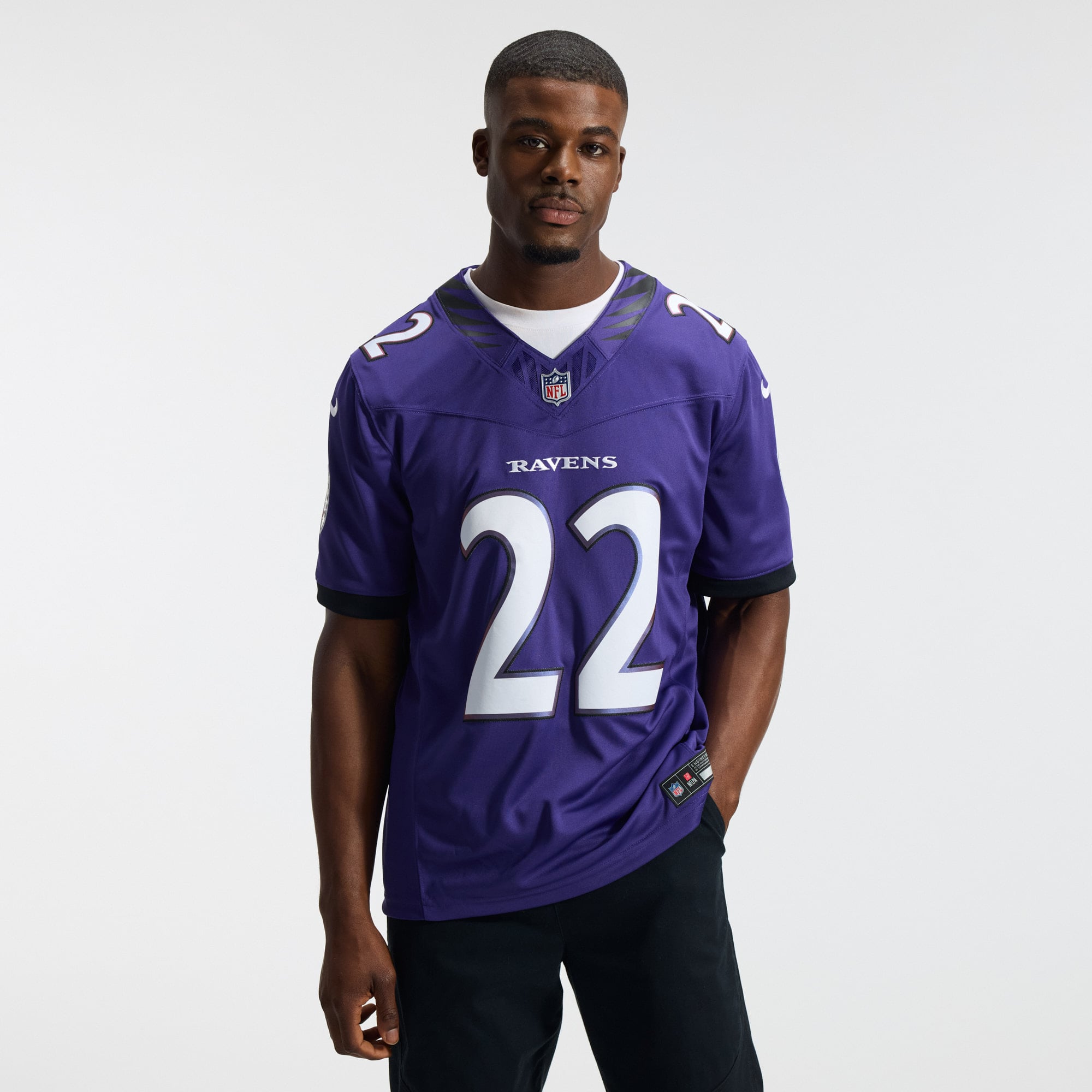 Men's Nike Derrick Henry Purple Baltimore Ravens Team Vapor F.U.S.E. Stitched Limited Jersey