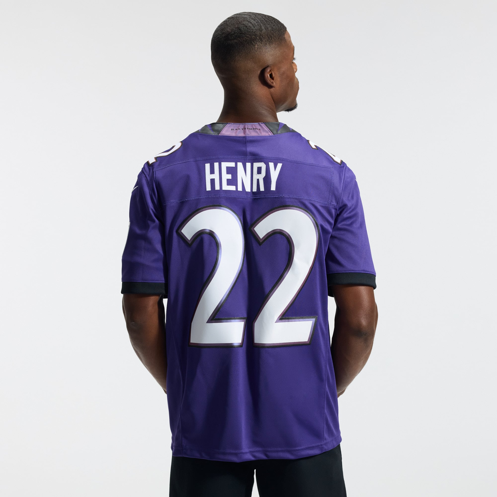 Men's Nike Derrick Henry Purple Baltimore Ravens Team Vapor F.U.S.E. Stitched Limited Jersey