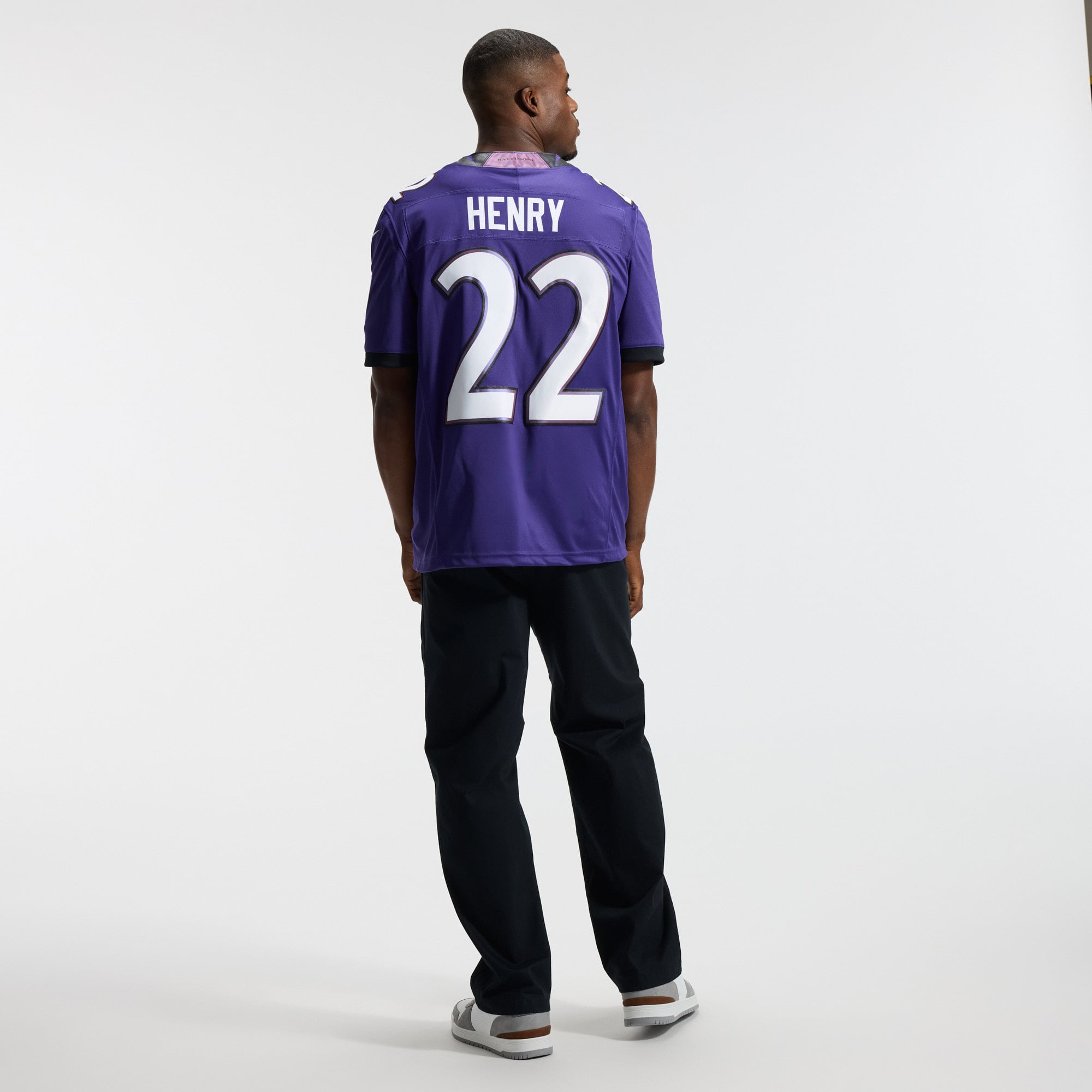 Men's Nike Derrick Henry Purple Baltimore Ravens Team Vapor F.U.S.E. Stitched Limited Jersey