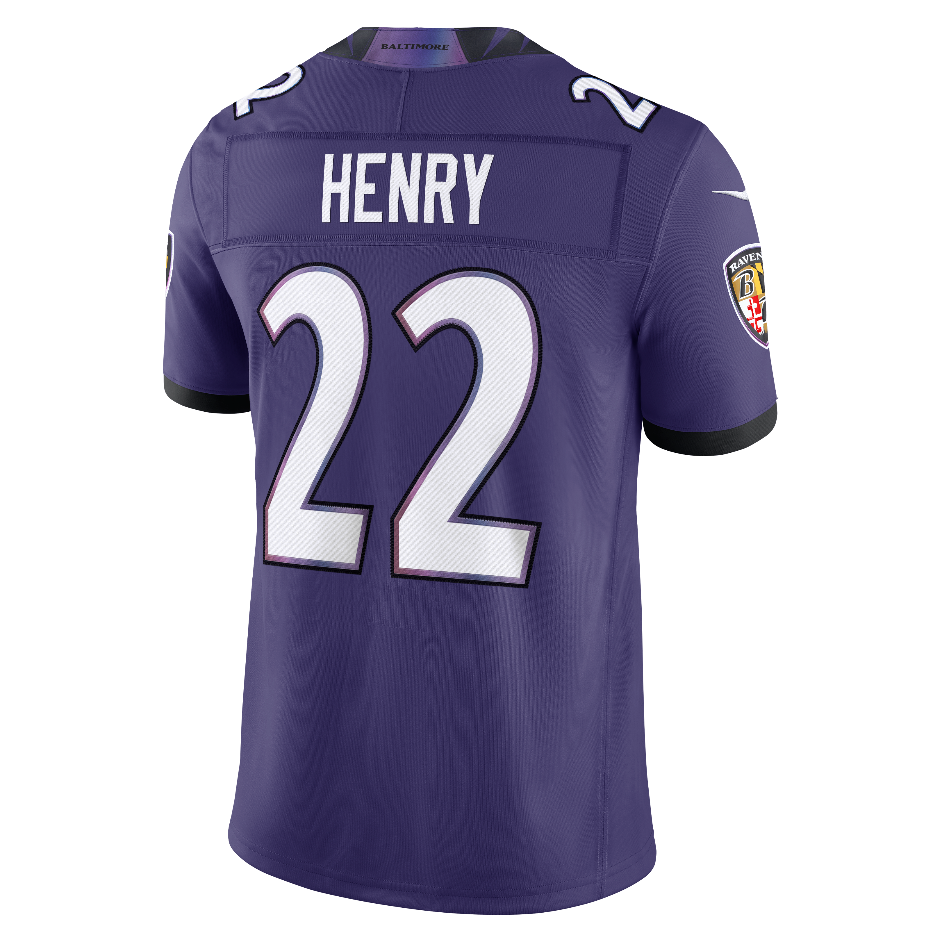 Men's Nike Derrick Henry Purple Baltimore Ravens Team Vapor F.U.S.E. Stitched Limited Jersey