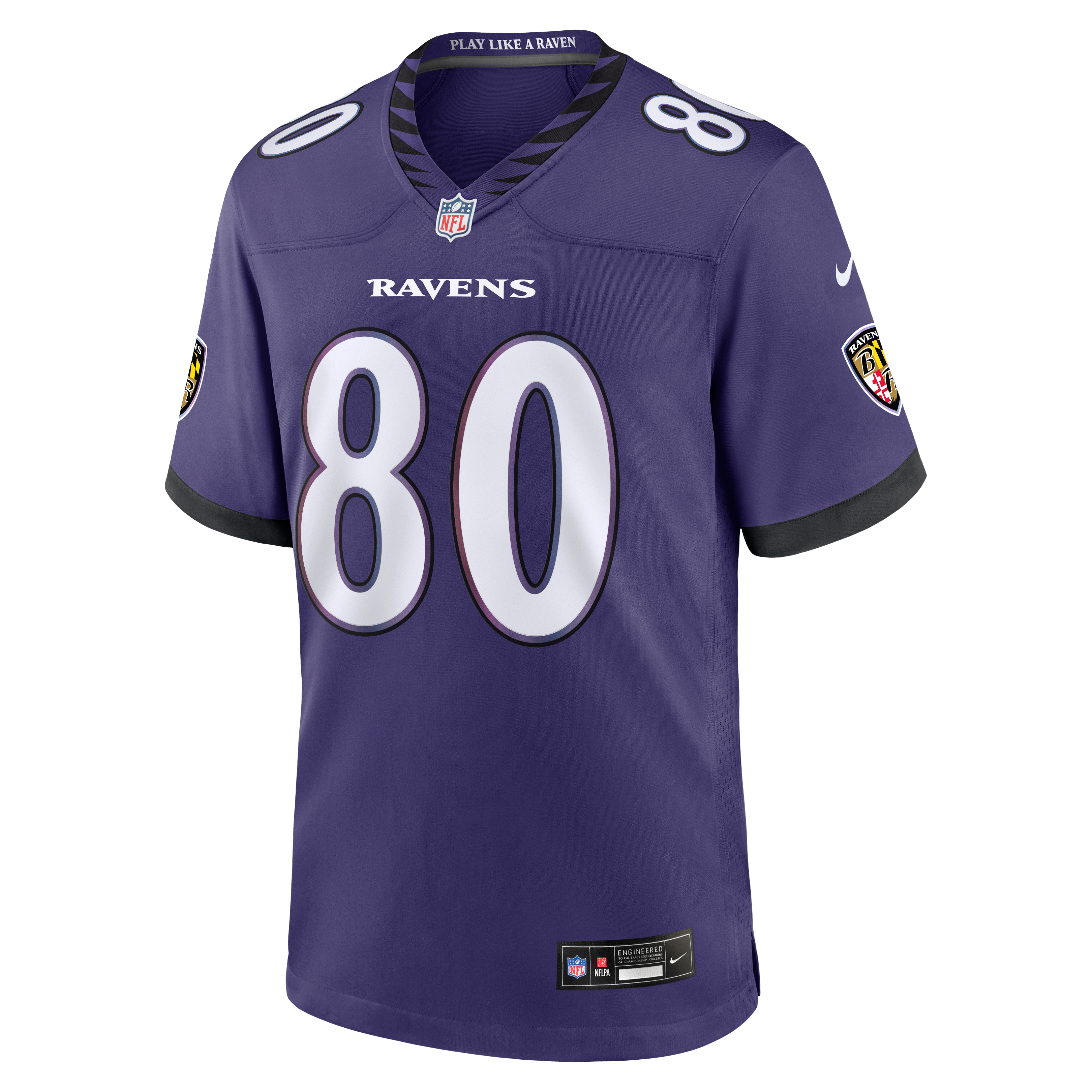 Men's Nike Durham Smythe Purple Baltimore Ravens Team Game Jersey