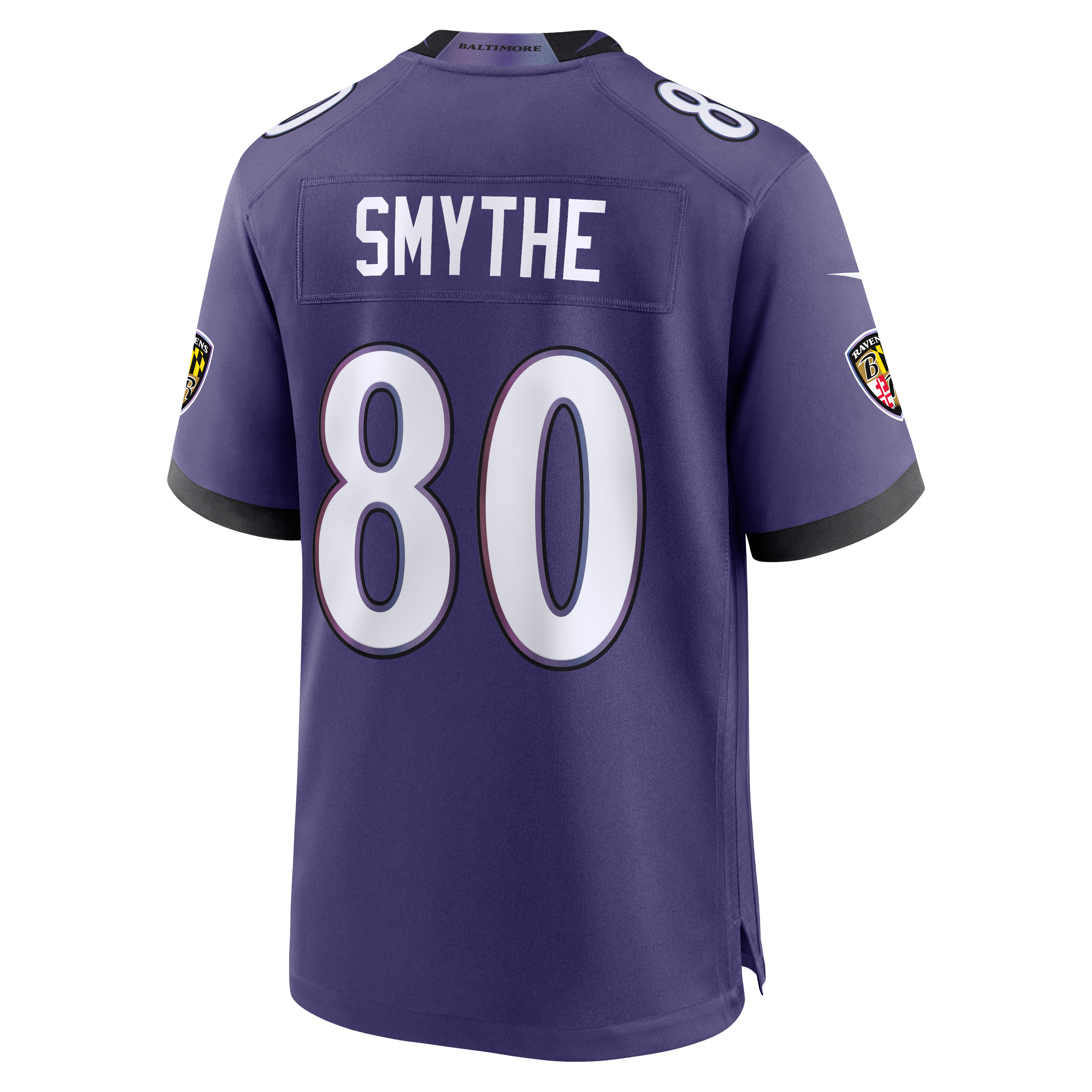 Men's Nike Durham Smythe Purple Baltimore Ravens Team Game Jersey