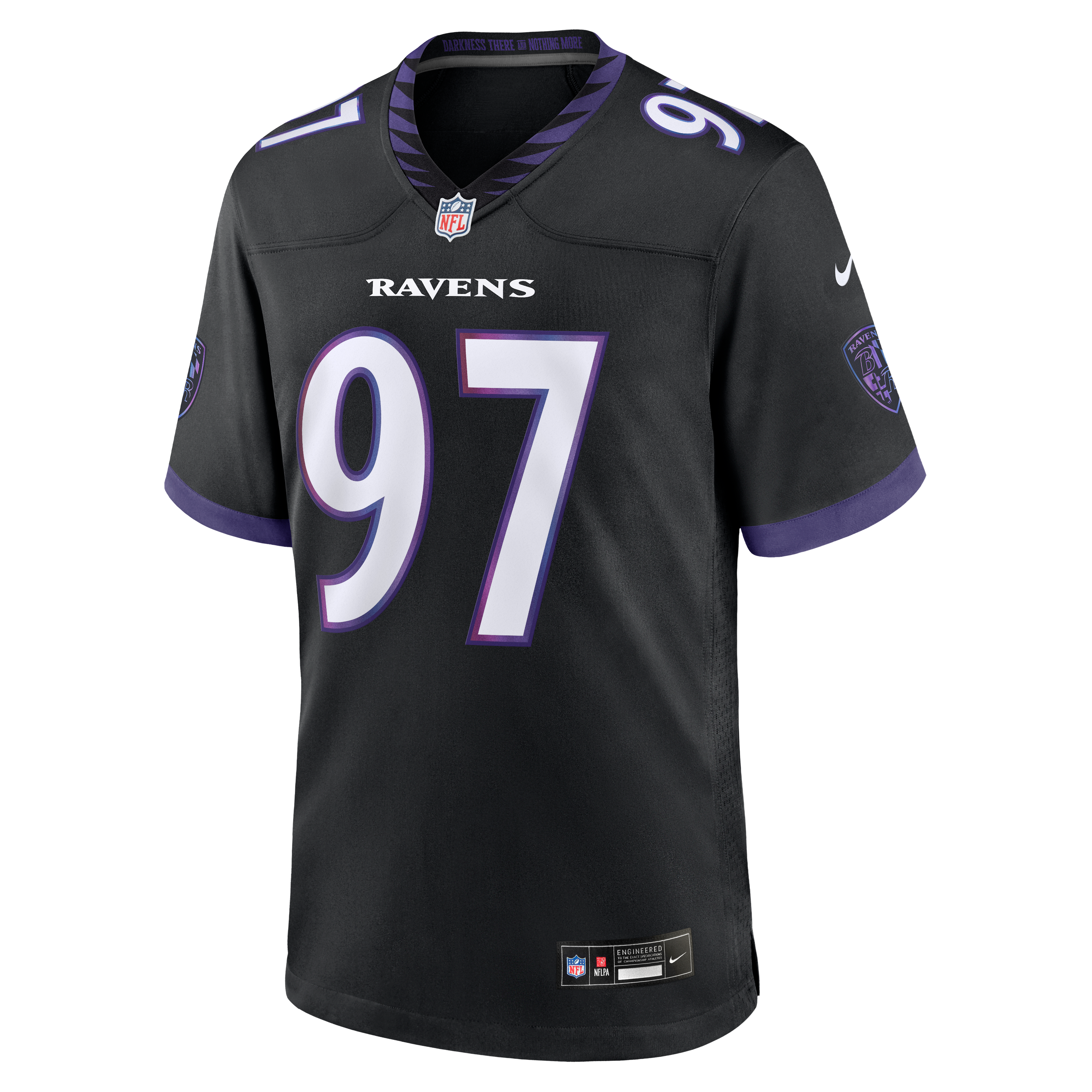 Men's Nike Ethan Burke Black Baltimore Ravens Alternate Game Jersey