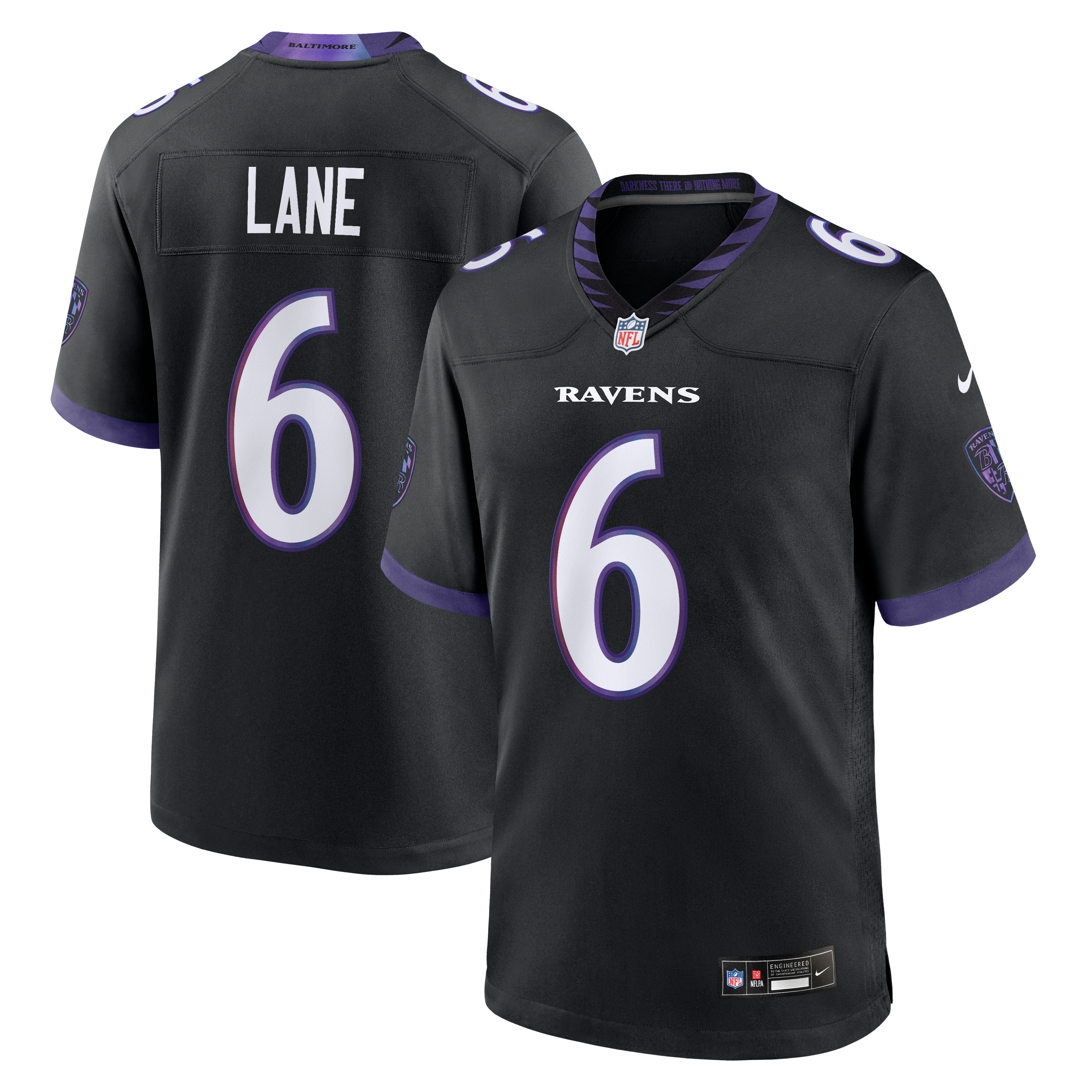 Men's Nike Ja'Kobi Lane Purple Baltimore Ravens Alternate Game Jersey