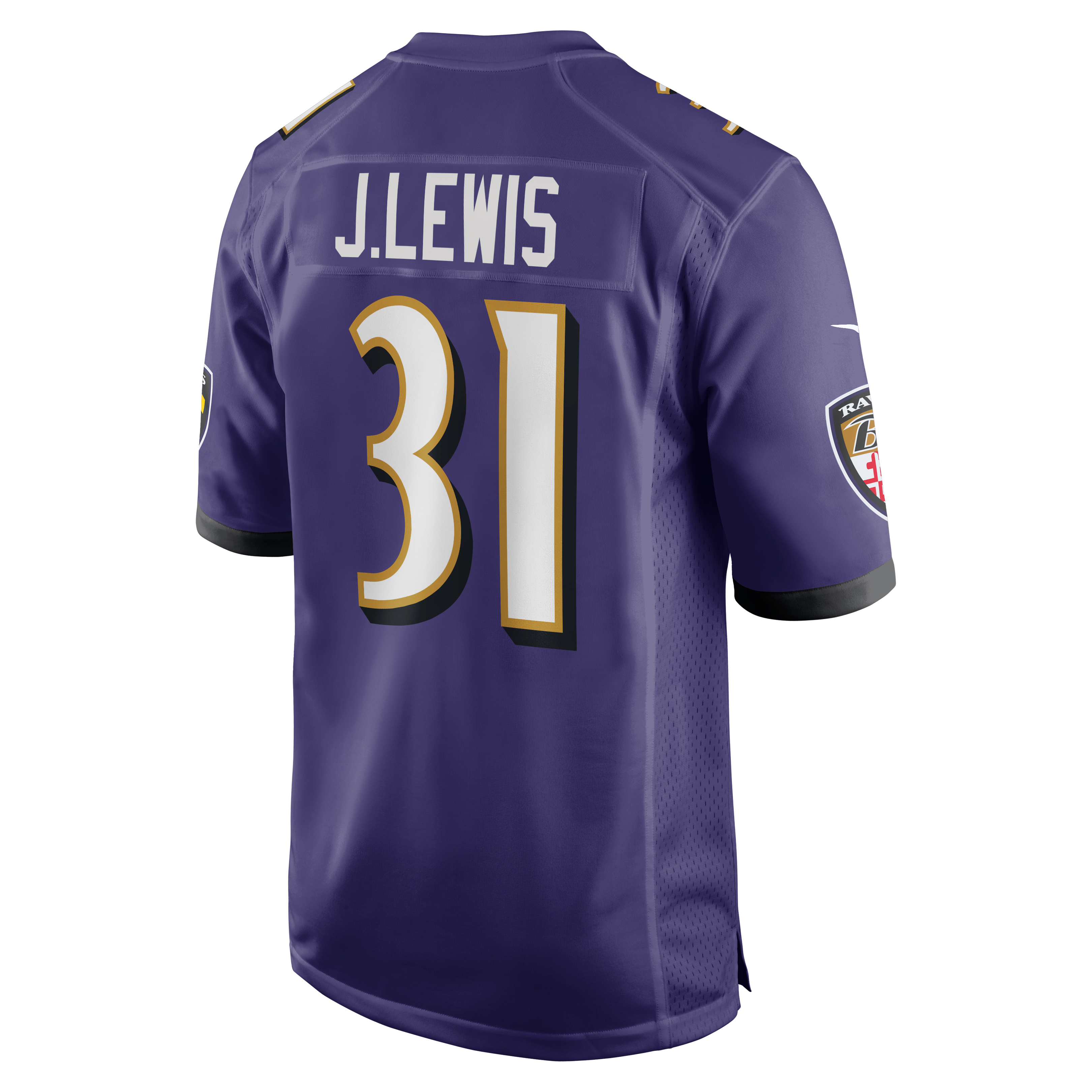 Men's Nike Jamal Lewis Purple Baltimore Ravens Game Retired Player Jersey