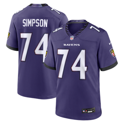 John Simpson Baltimore Ravens Nike Team Game Jersey - Purple