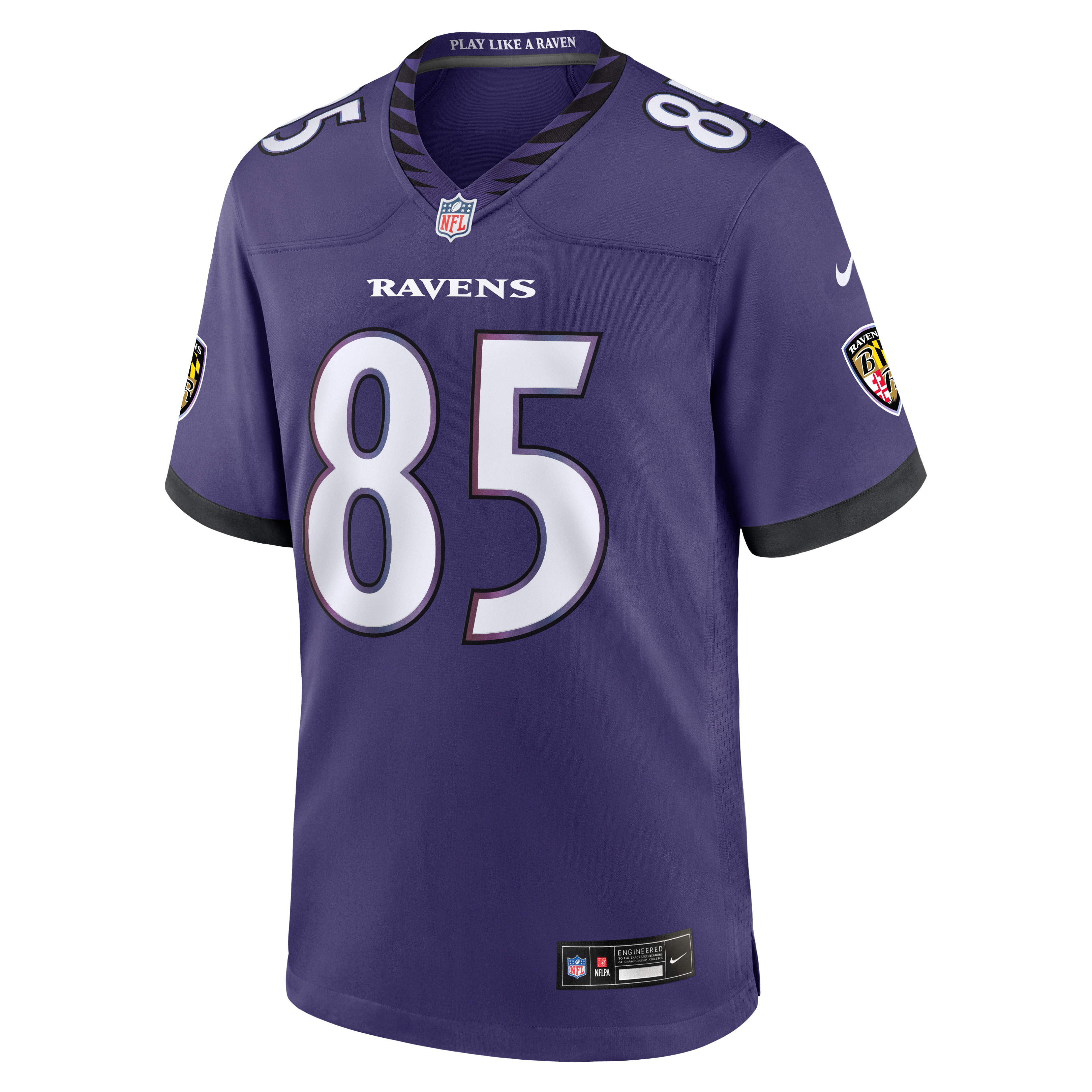 Men's Nike Josh Cuevas Purple Baltimore Ravens Team Game Jersey