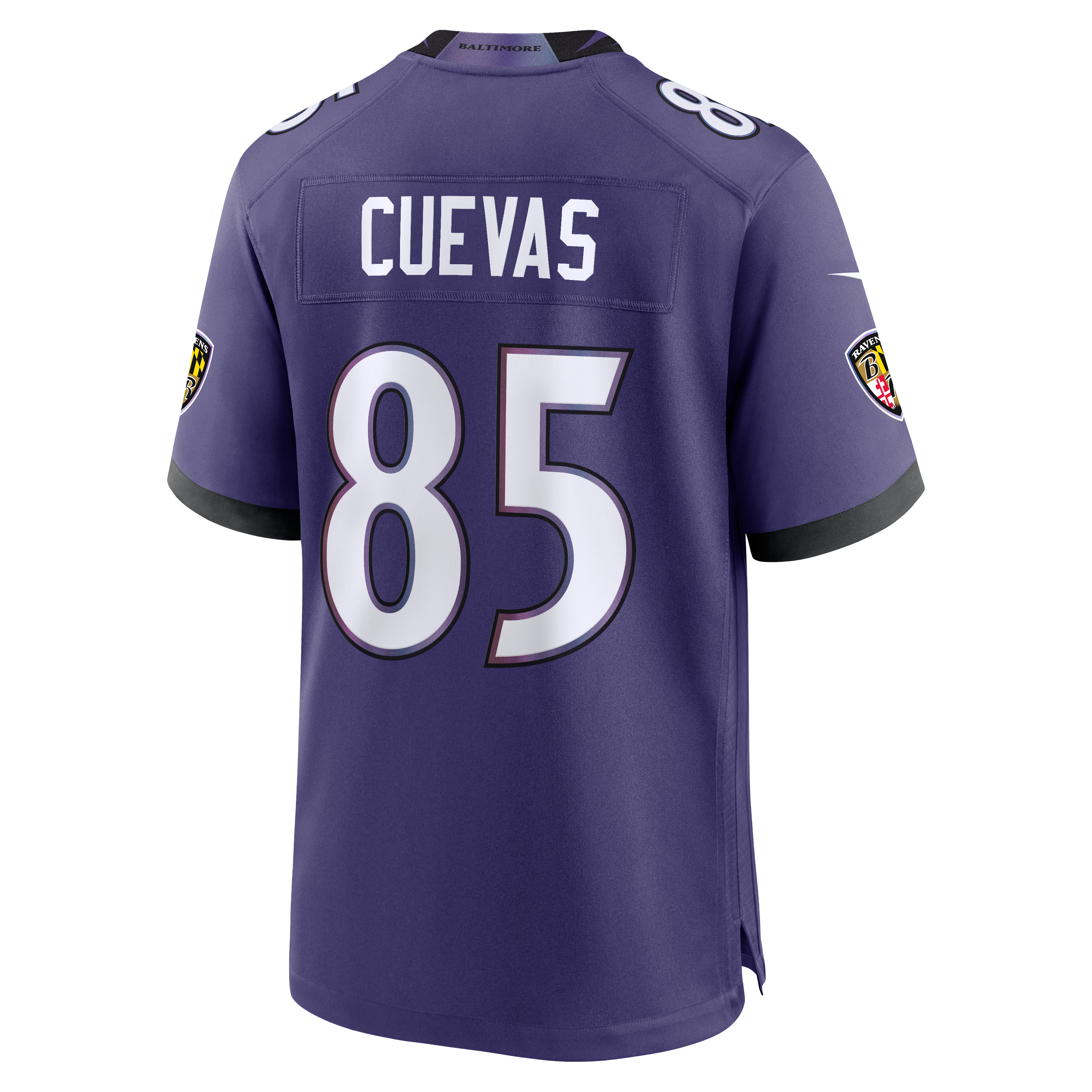 Men's Nike Josh Cuevas Purple Baltimore Ravens Team Game Jersey