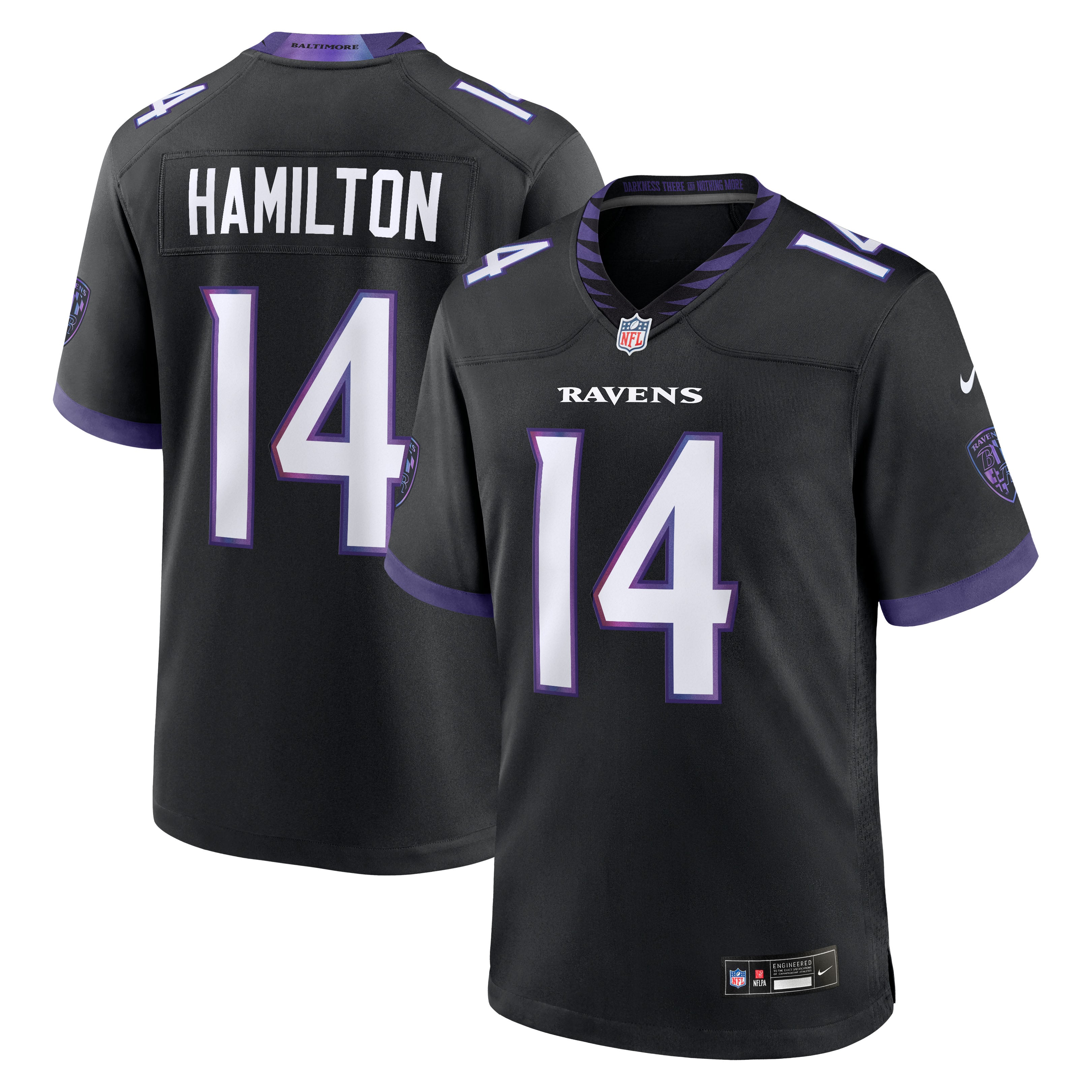 Maillot alternatif violet Nike Kyle Hamilton des Ravens de Baltimore pour homme