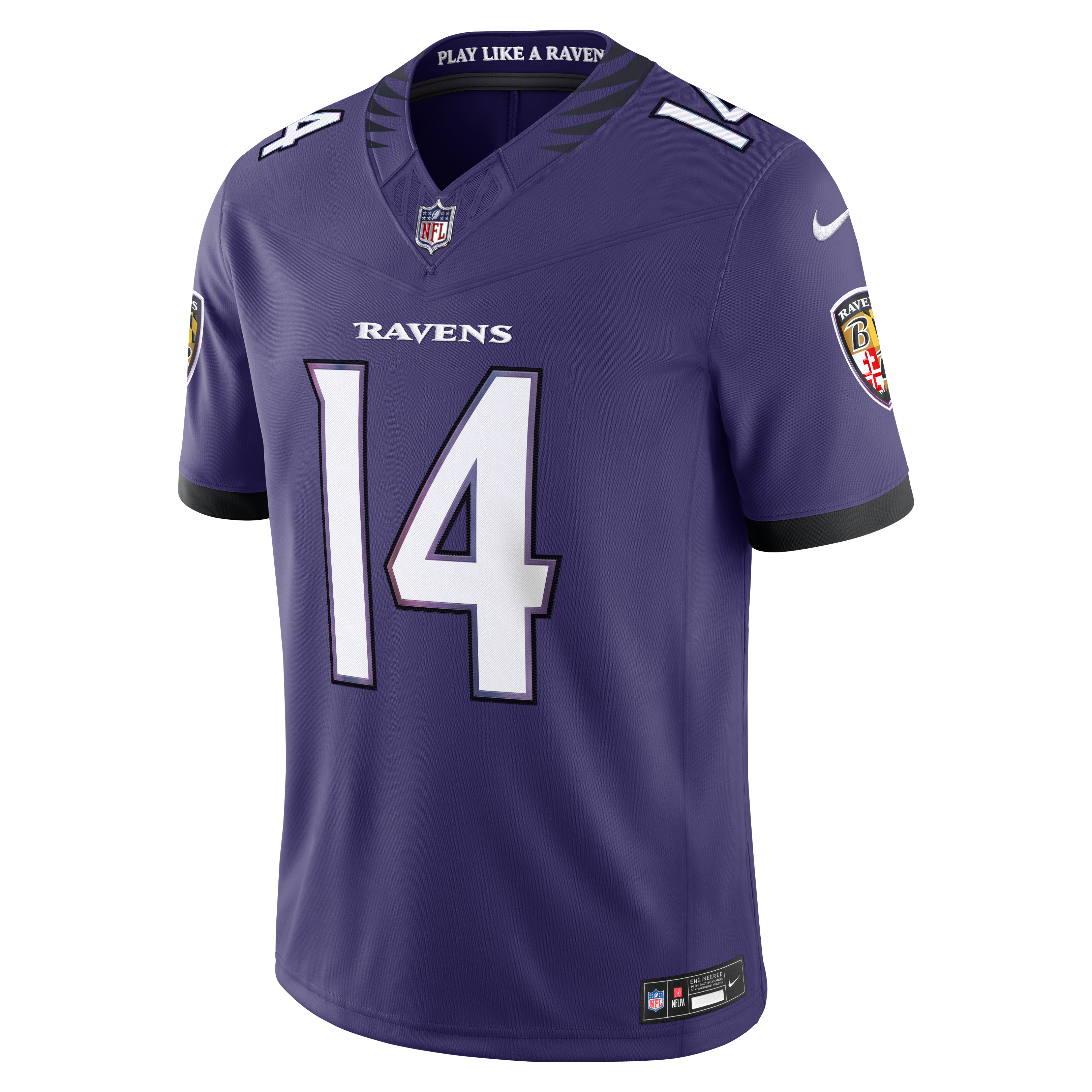 Men's Nike Kyle Hamilton Purple Baltimore Ravens Team Vapor F.U.S.E. Stitched Limited Jersey