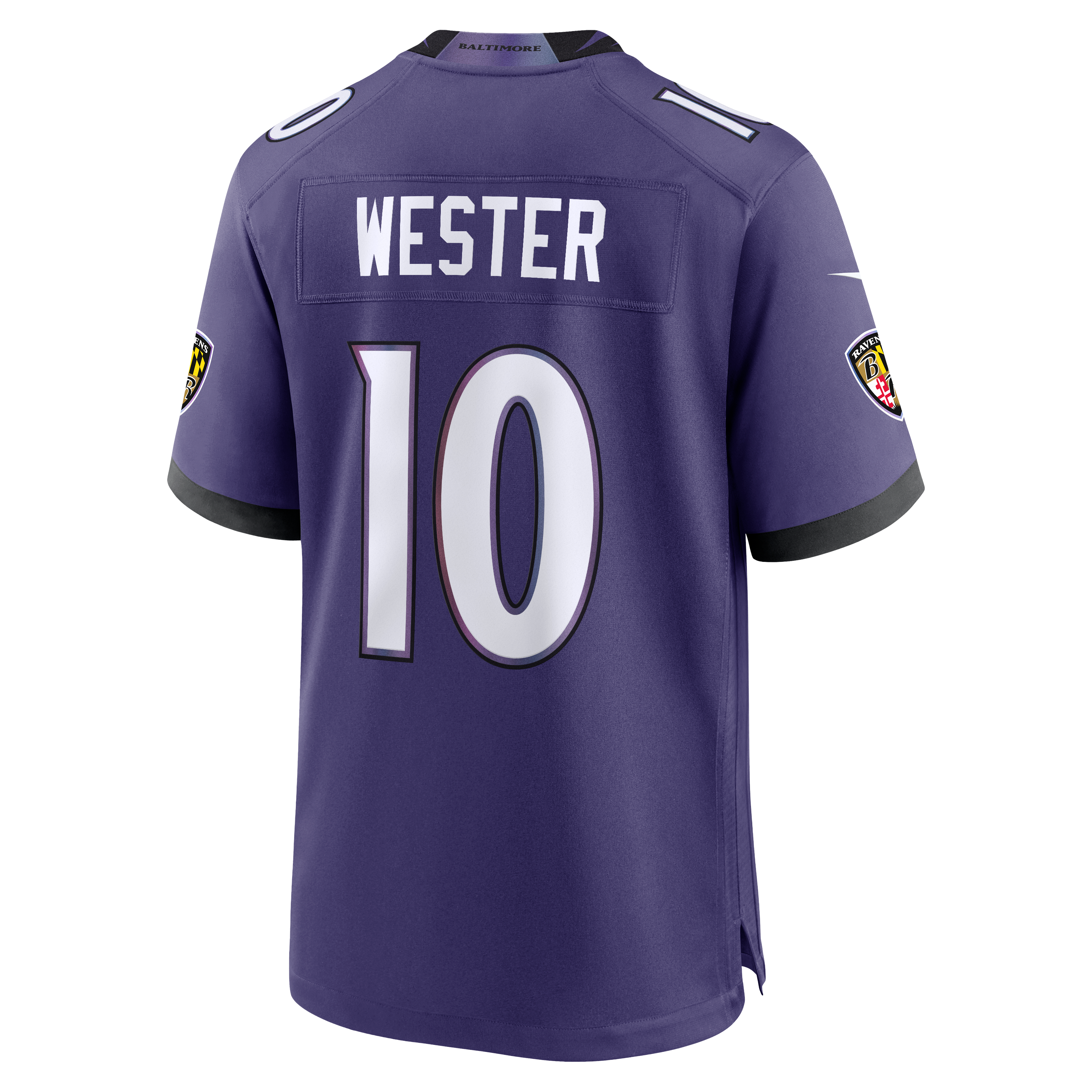 Men's Nike LaJohntay Wester Purple Baltimore Ravens Team Game Jersey