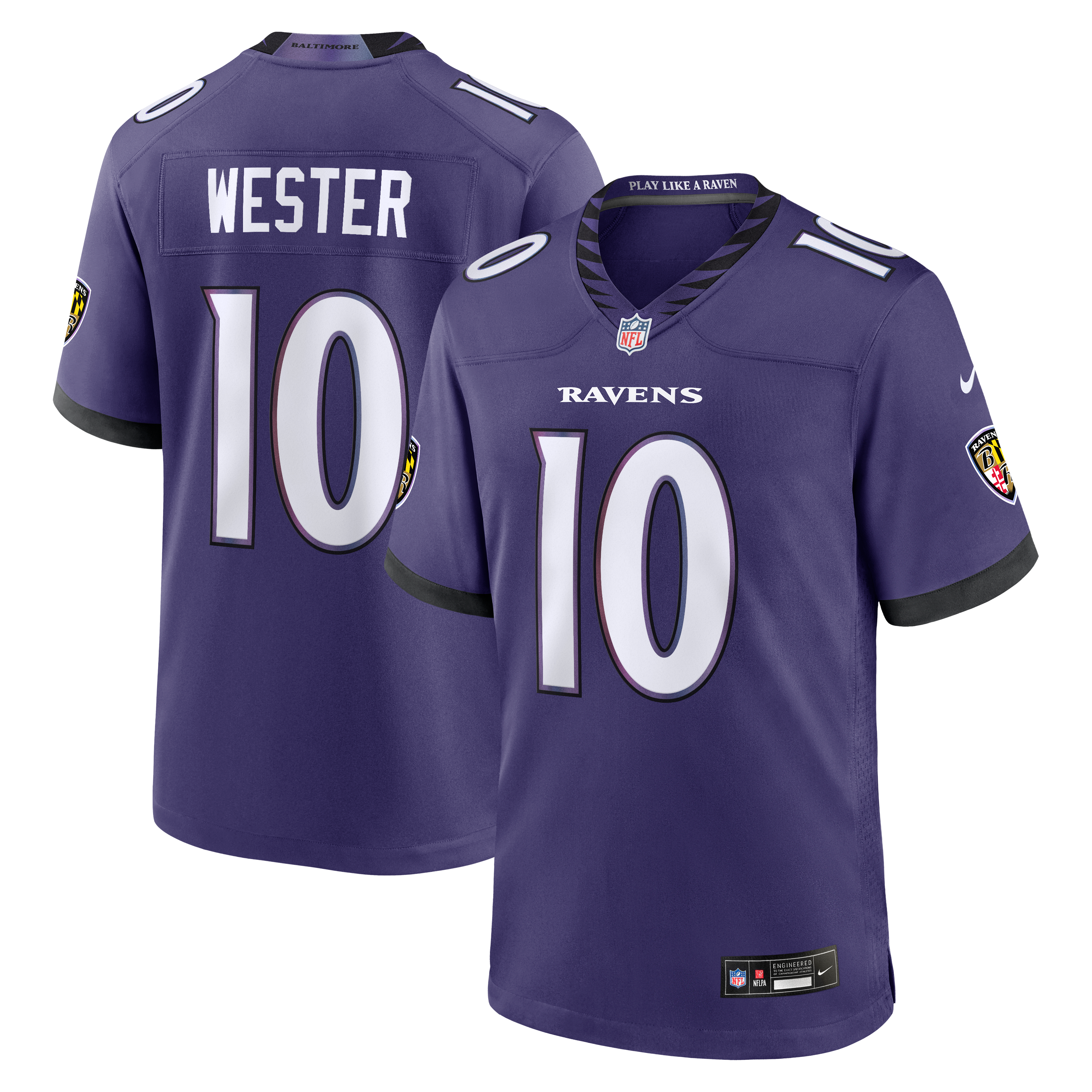 Men's Nike LaJohntay Wester Purple Baltimore Ravens Team Game Jersey