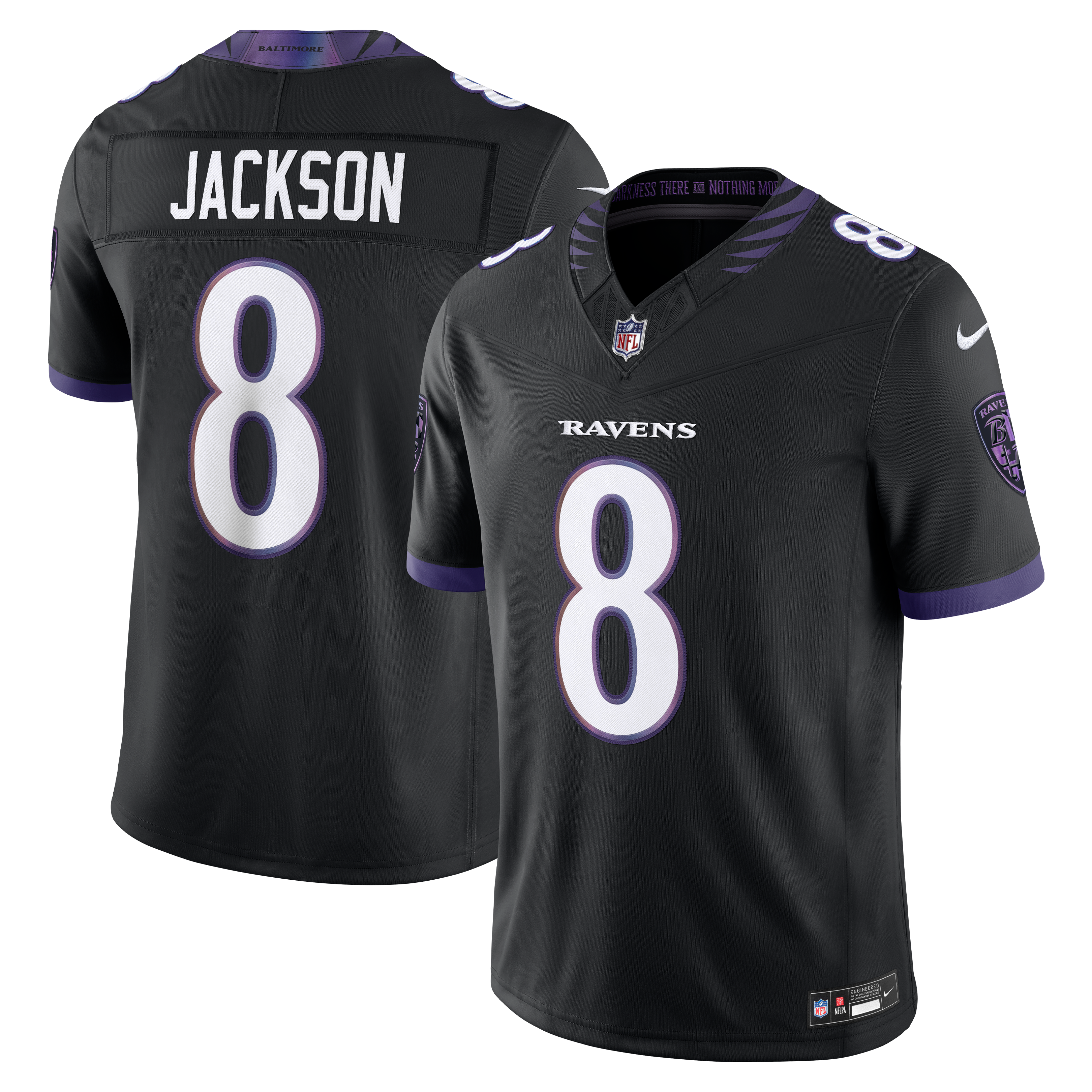 Maillot Nike Lamar Jackson blanc Baltimore Ravens Vapor F.U.S.E. cousu en édition limitée pour homme