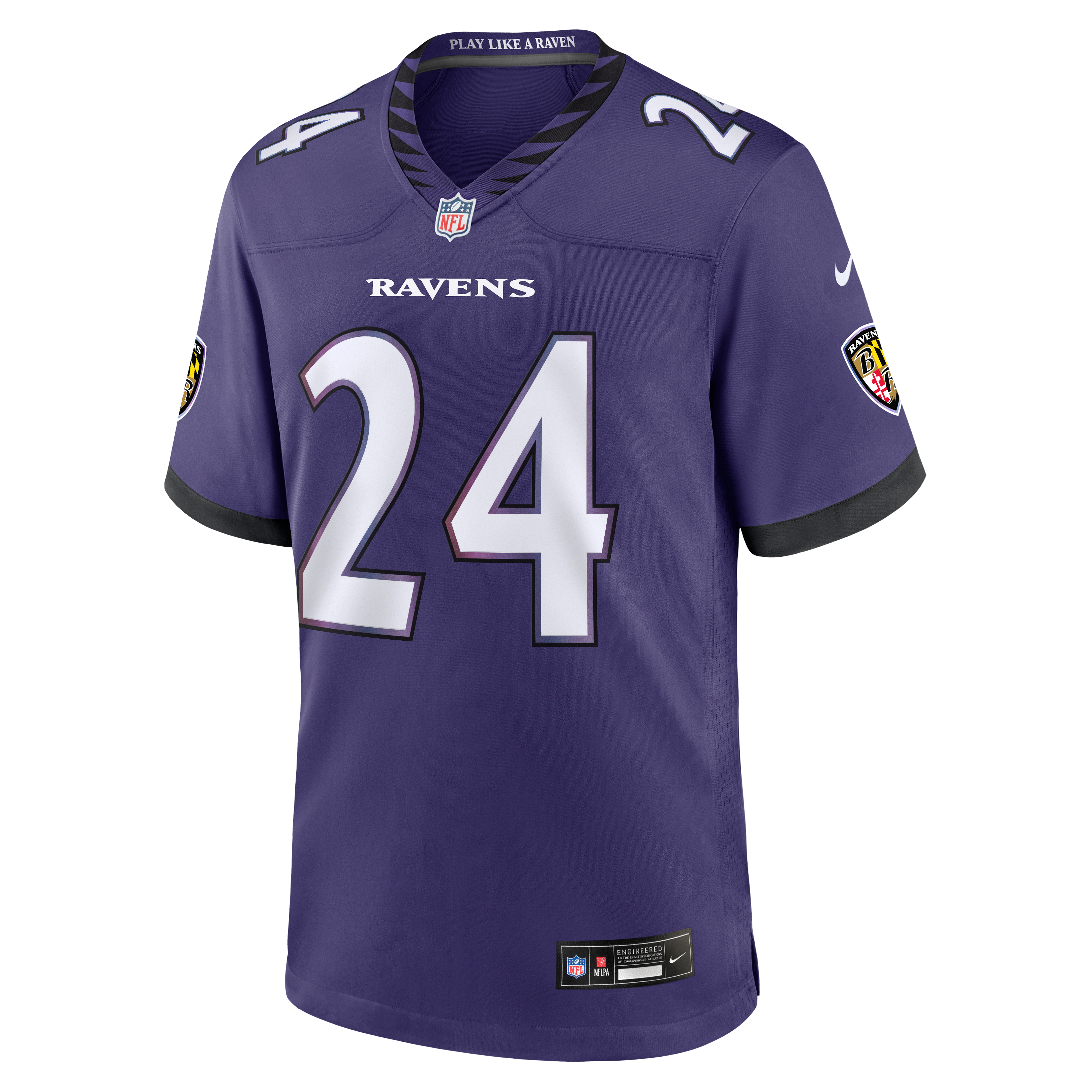 Maillot de match Nike Malaki Starks violet des Ravens Baltimore pour homme