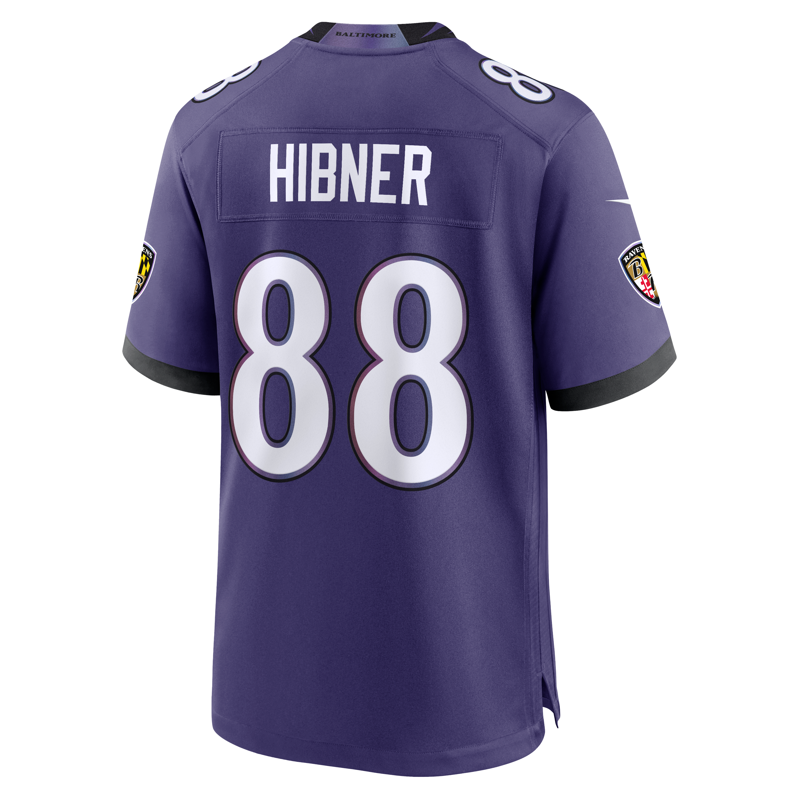 Men's Nike Matthew Hibner Purple Baltimore Ravens Team Game Jersey