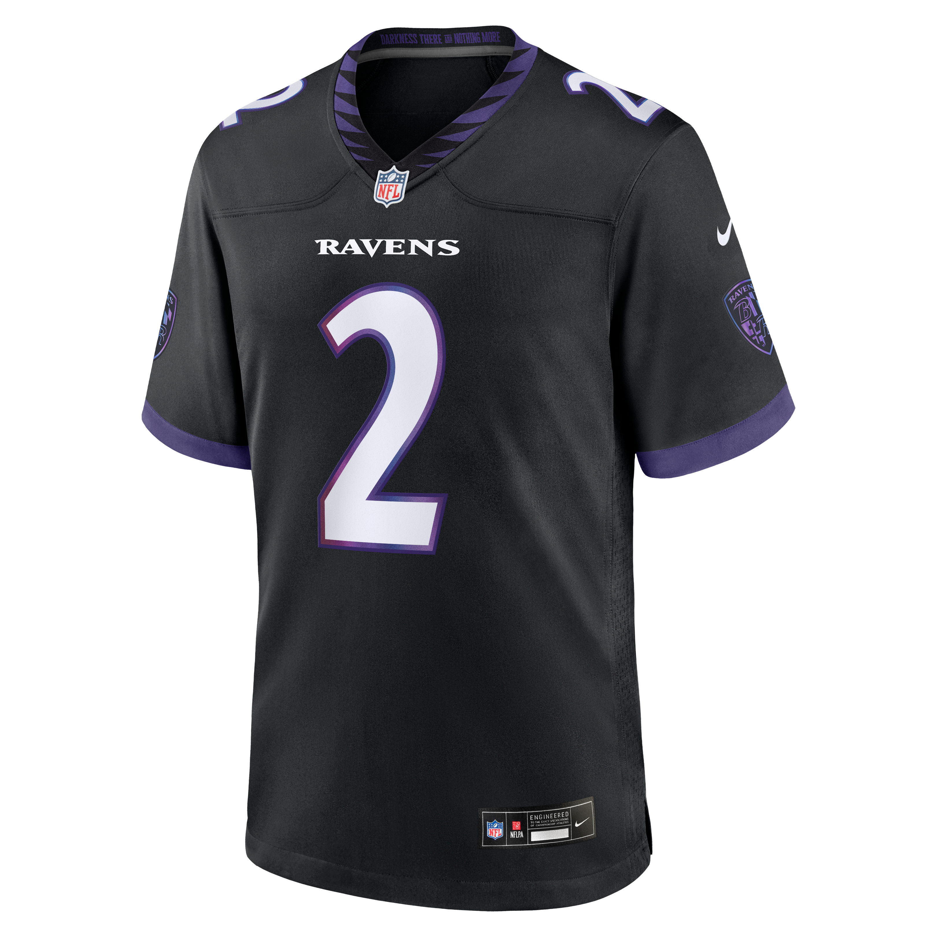 Men's Nike Nate Wiggins Purple Baltimore Ravens Team Game Jersey