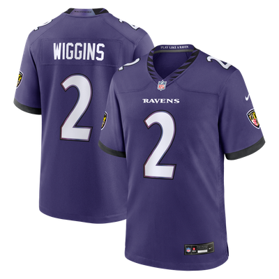 Nate Wiggins Baltimore Ravens Nike Team Game Jersey - Purple