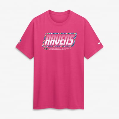 Baltimore Ravens Nike 2026 NFL Crucial Catch Tri-Blend Dri-FIT T-Shirt - Pink