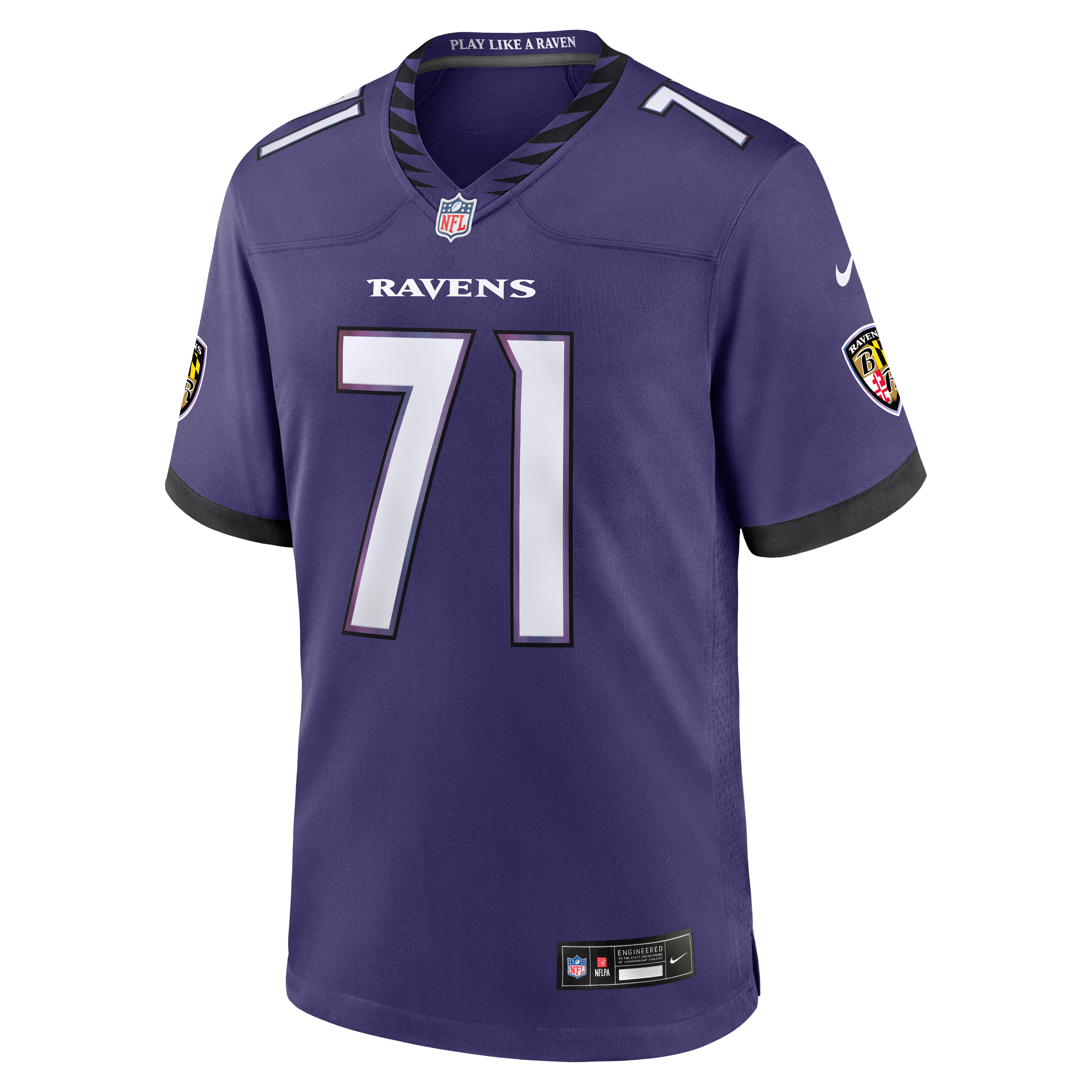 Maillot de match Nike violet pour homme des Ravens Baltimore, Olaivavega Ioane