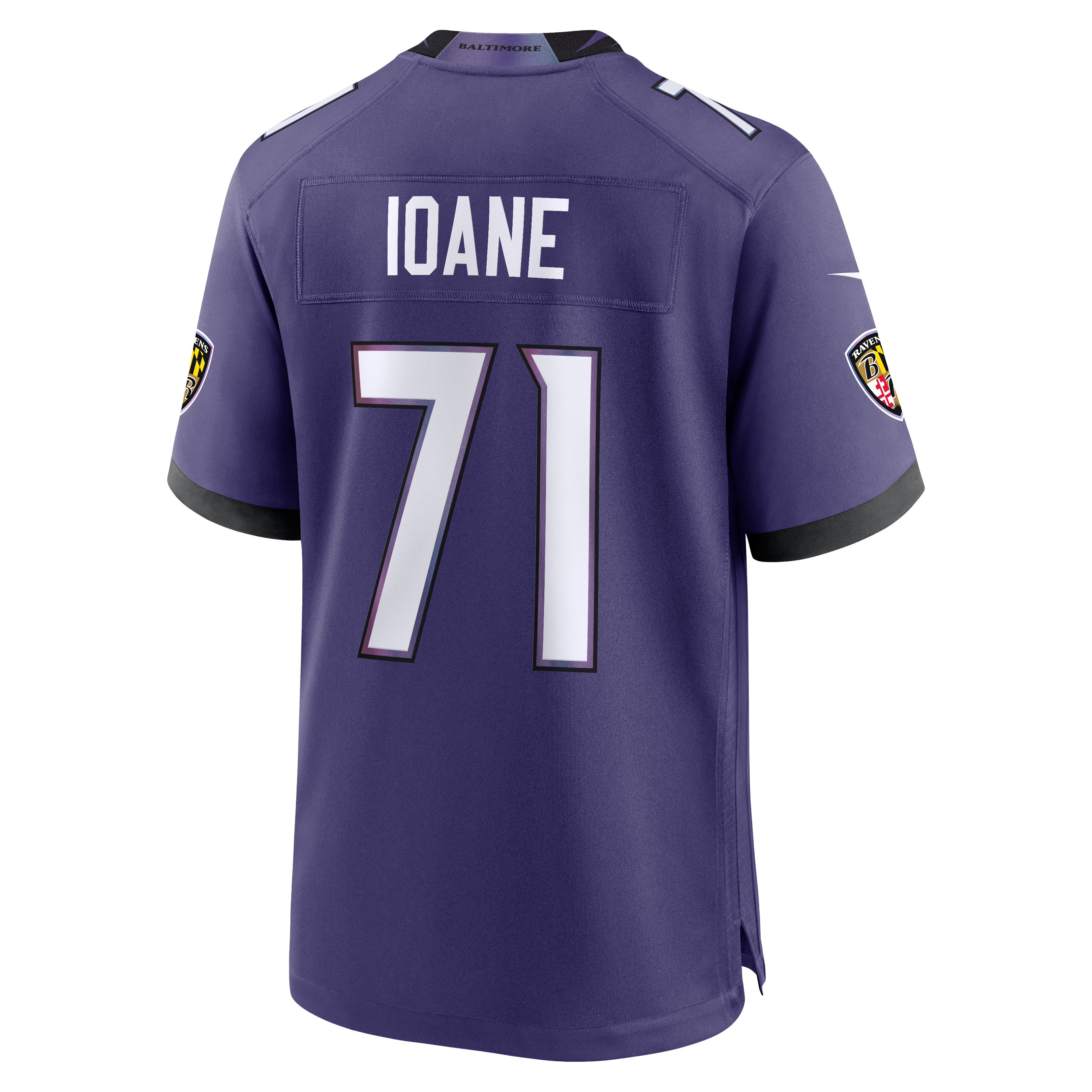 Maillot de match Nike violet pour homme des Ravens Baltimore, Olaivavega Ioane