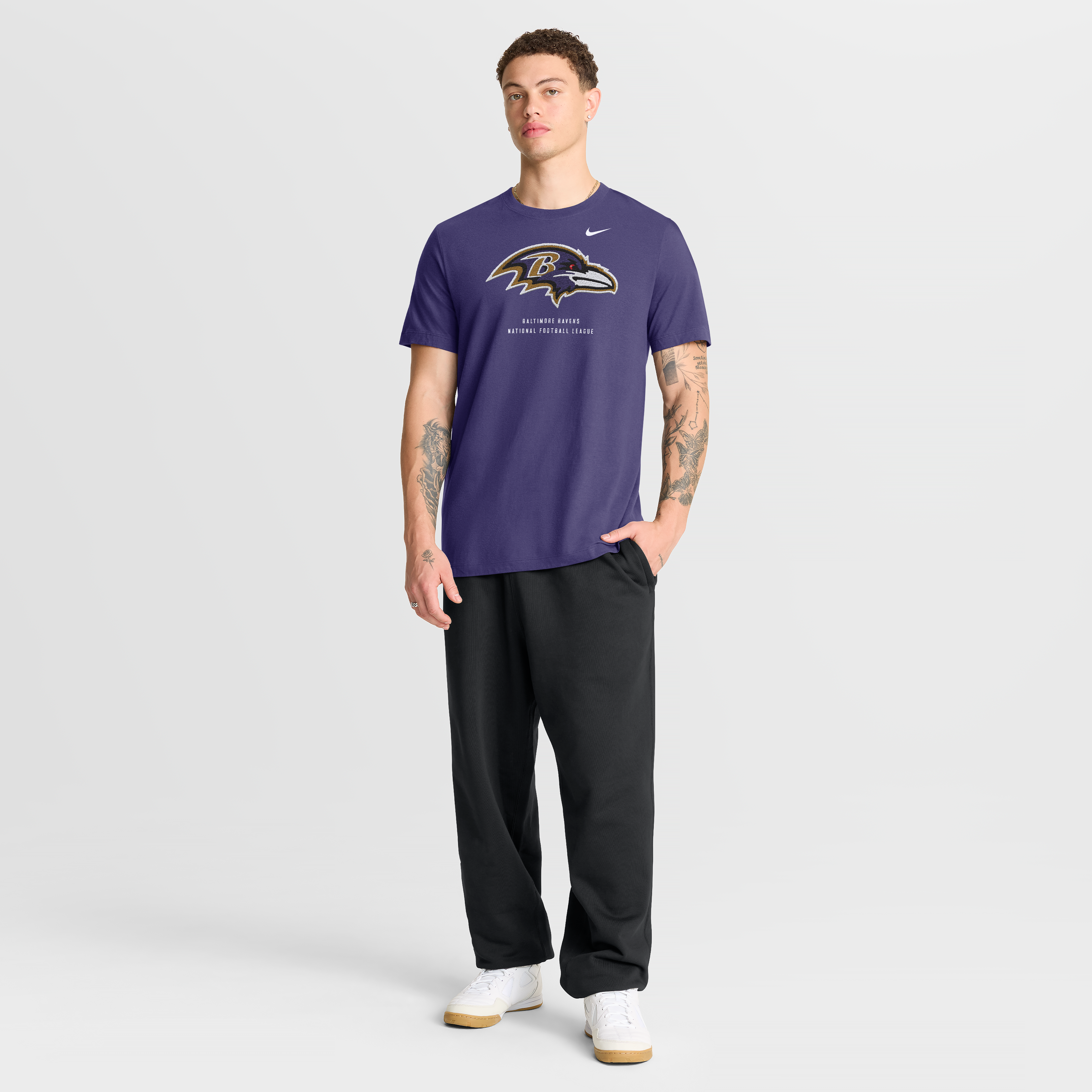 T-shirt Nike violet Baltimore Ravens pour homme