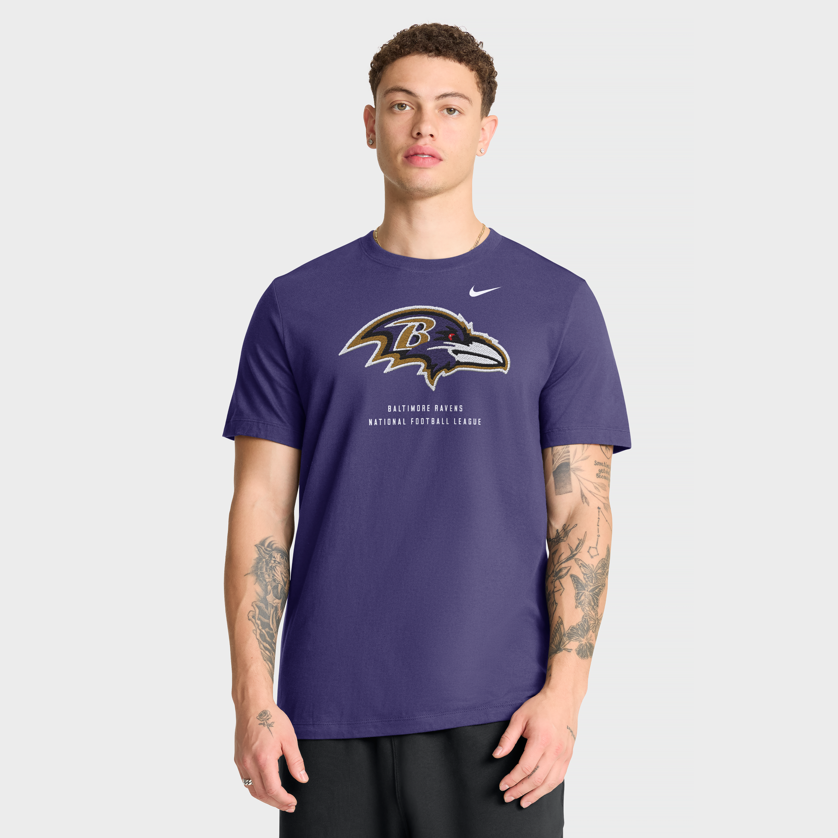 T-shirt Nike violet Baltimore Ravens pour homme