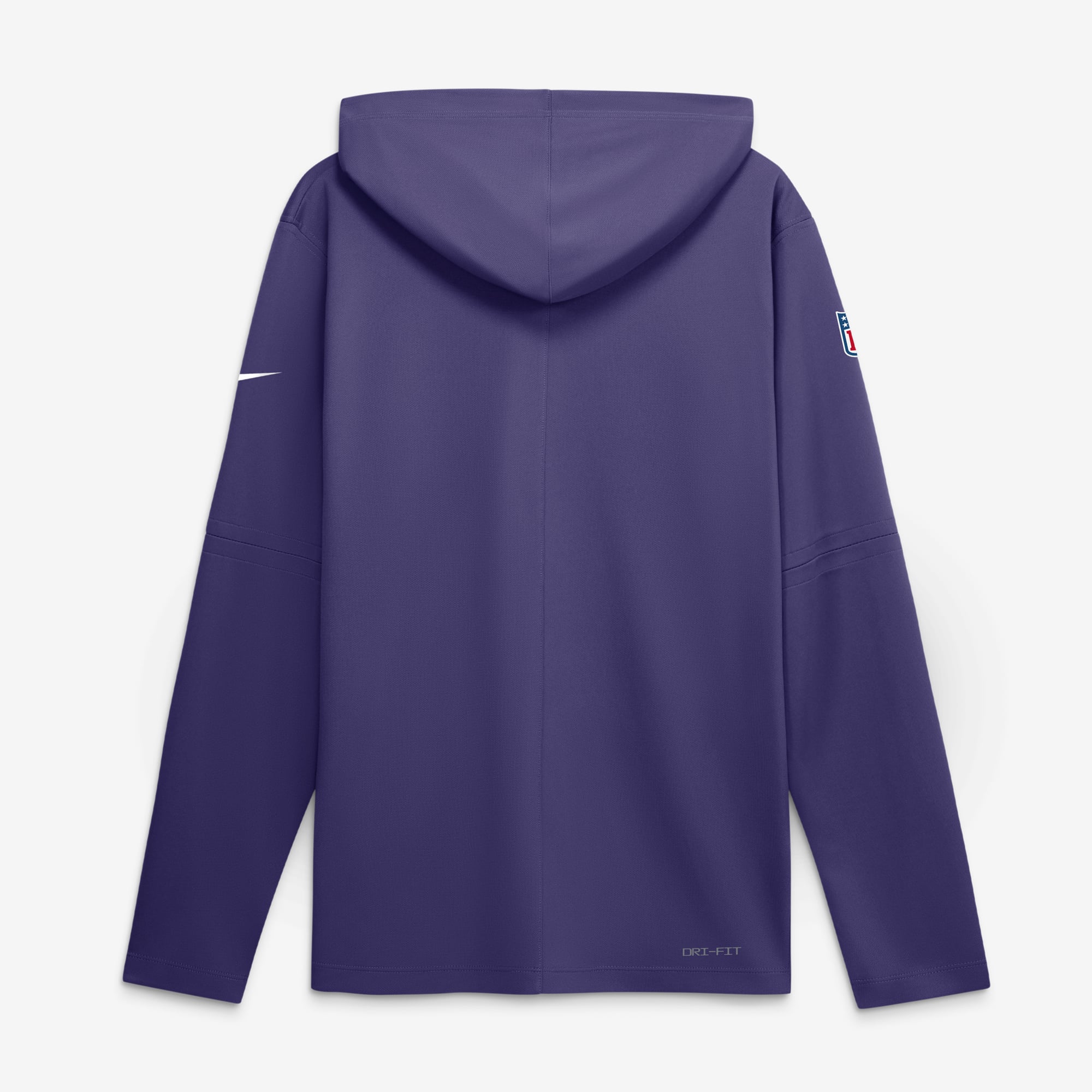 Men's Nike Purple Baltimore Ravens Sideline Alternate Lightweight Long Sleeve Hooded Dri-FIT T-Shirt