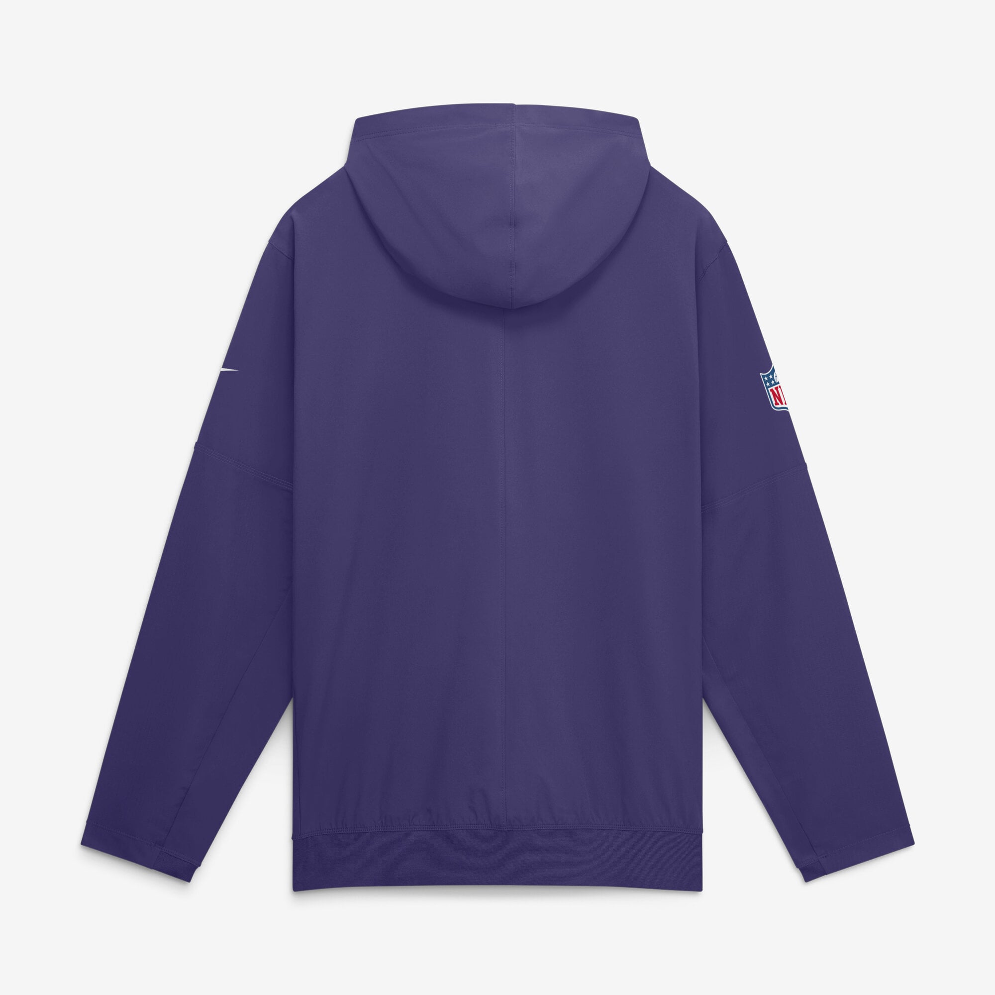 Veste anorak à demi-zip et capuche Nike violette pour homme, modèle Sideline Broken Rules des Baltimore Ravens