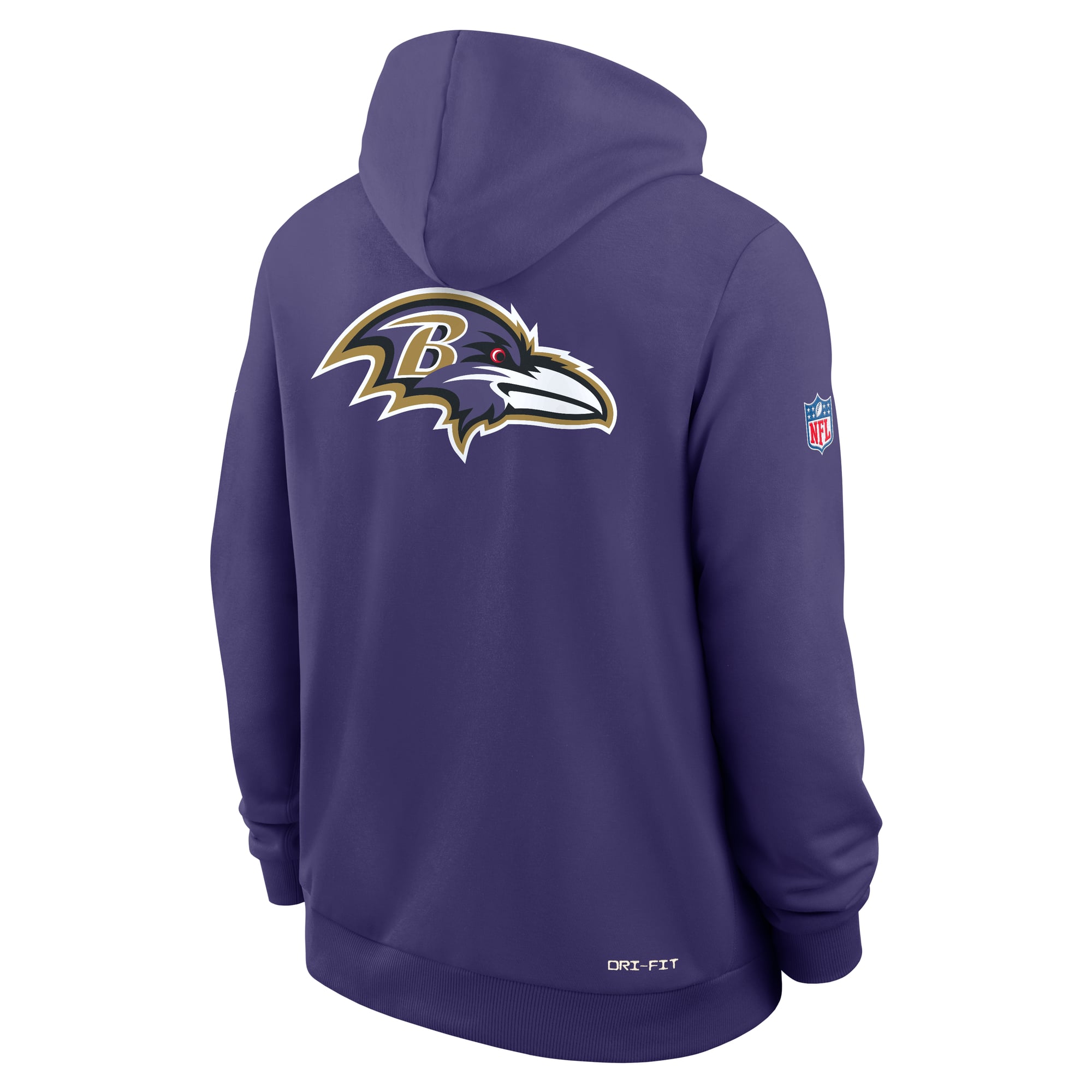 Men's Nike Purple Baltimore Ravens Standard Issue Replay Officials Alternate Dri-FIT Hoodie