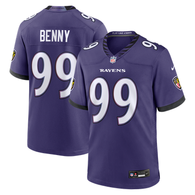 Rayshaun Benny Baltimore Ravens Nike Team Game Jersey - Purple