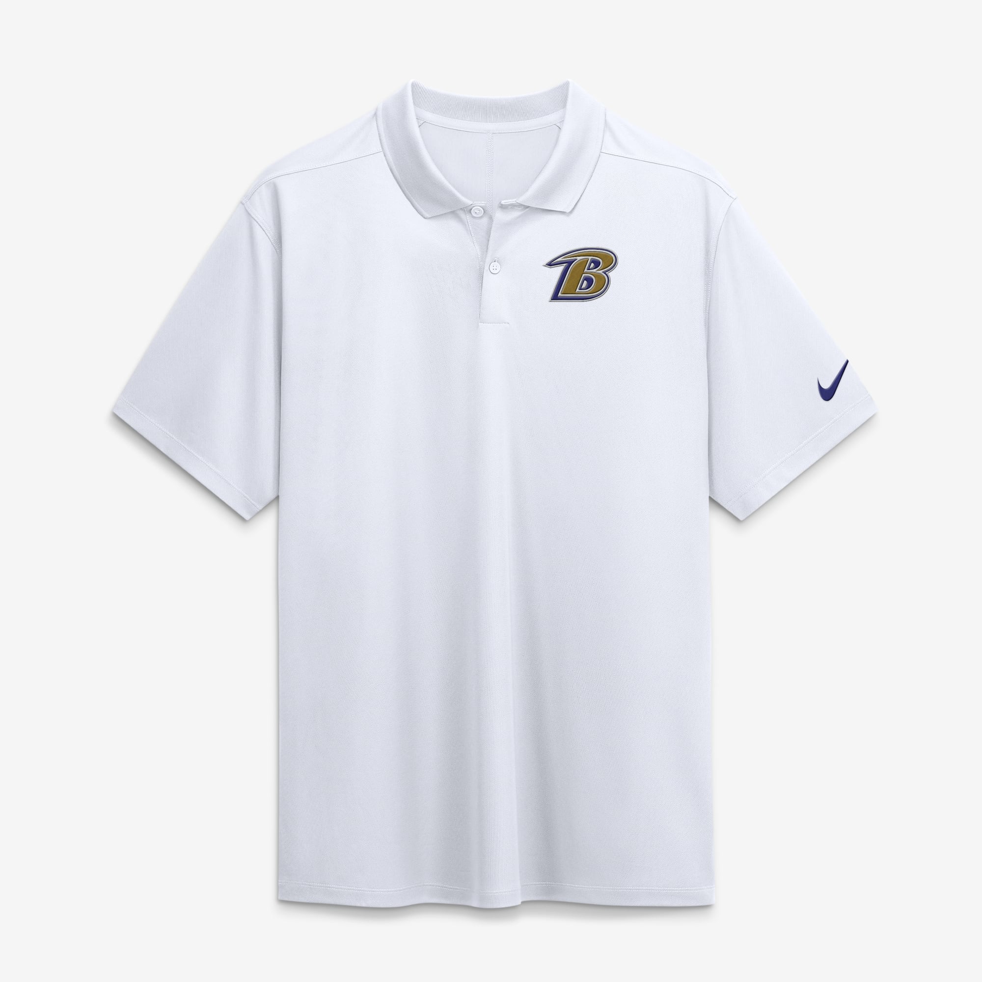 Polo Nike Dri-FIT Heritage Roots Victory des Ravens de Baltimore, blanc, pour homme